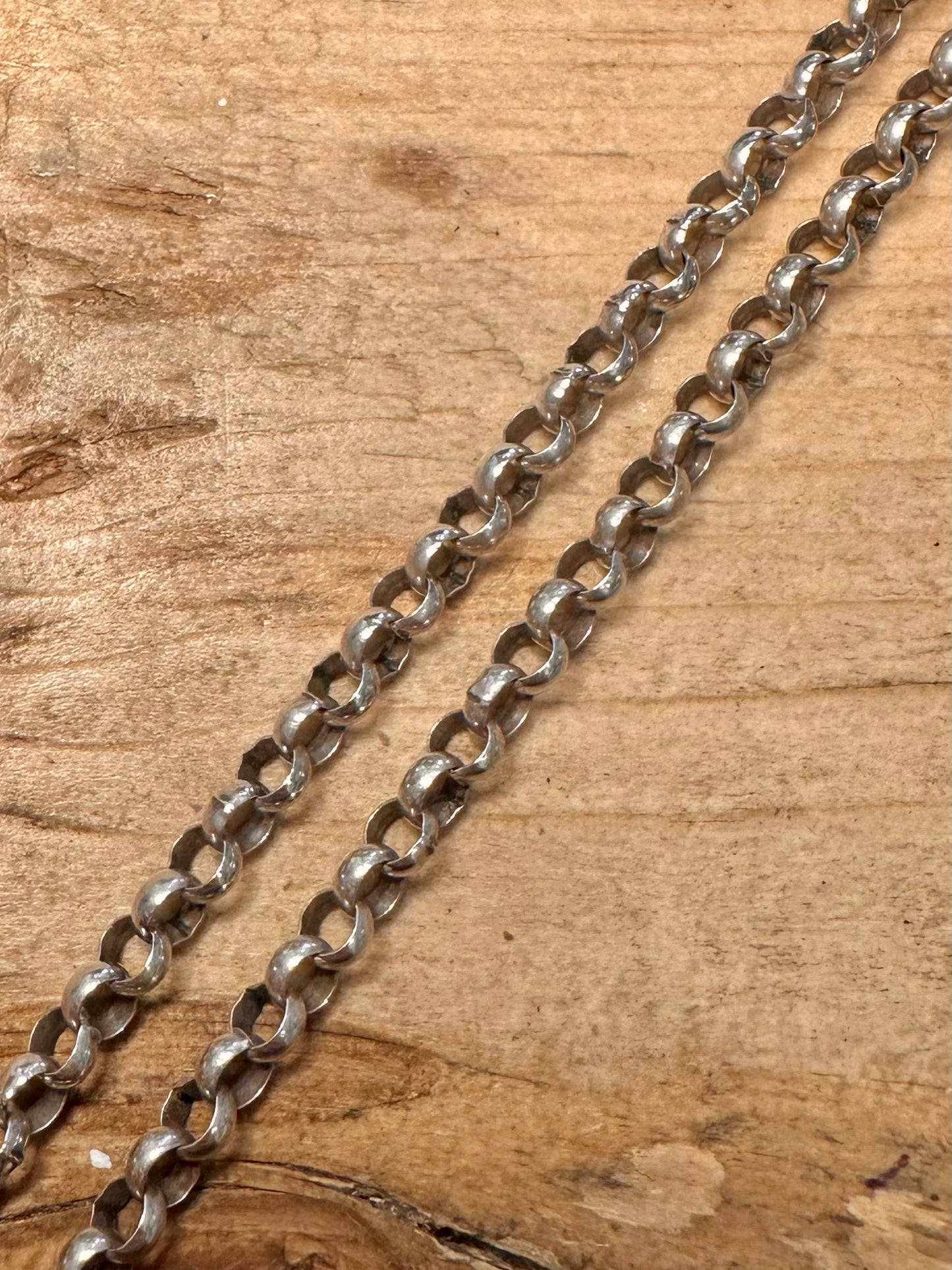 Vintage Belcher Chain 925 Silver 22 inch Necklace