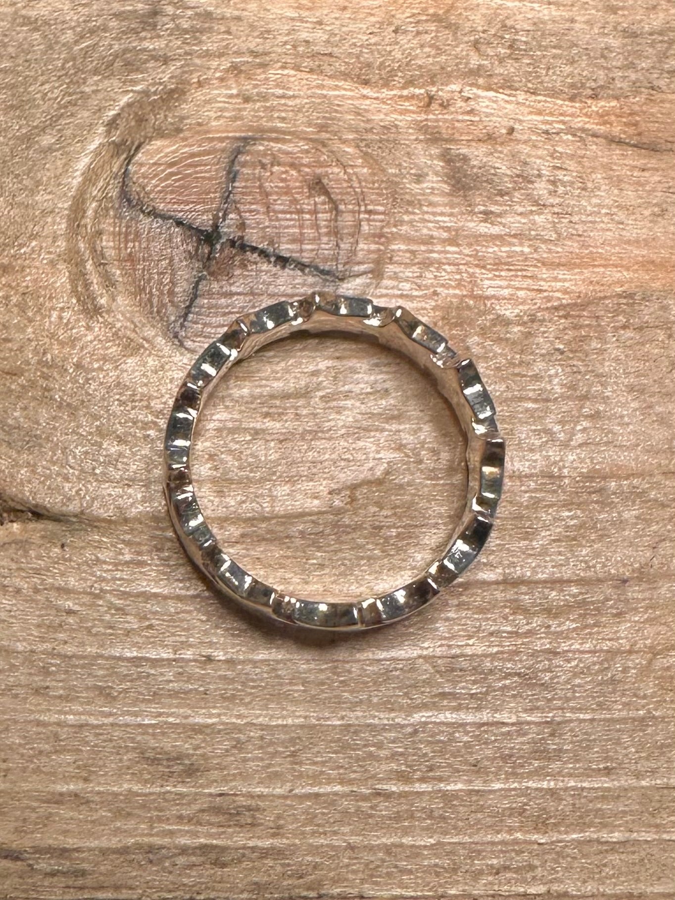 Vintage Star Band 925 Silver Size O Ring