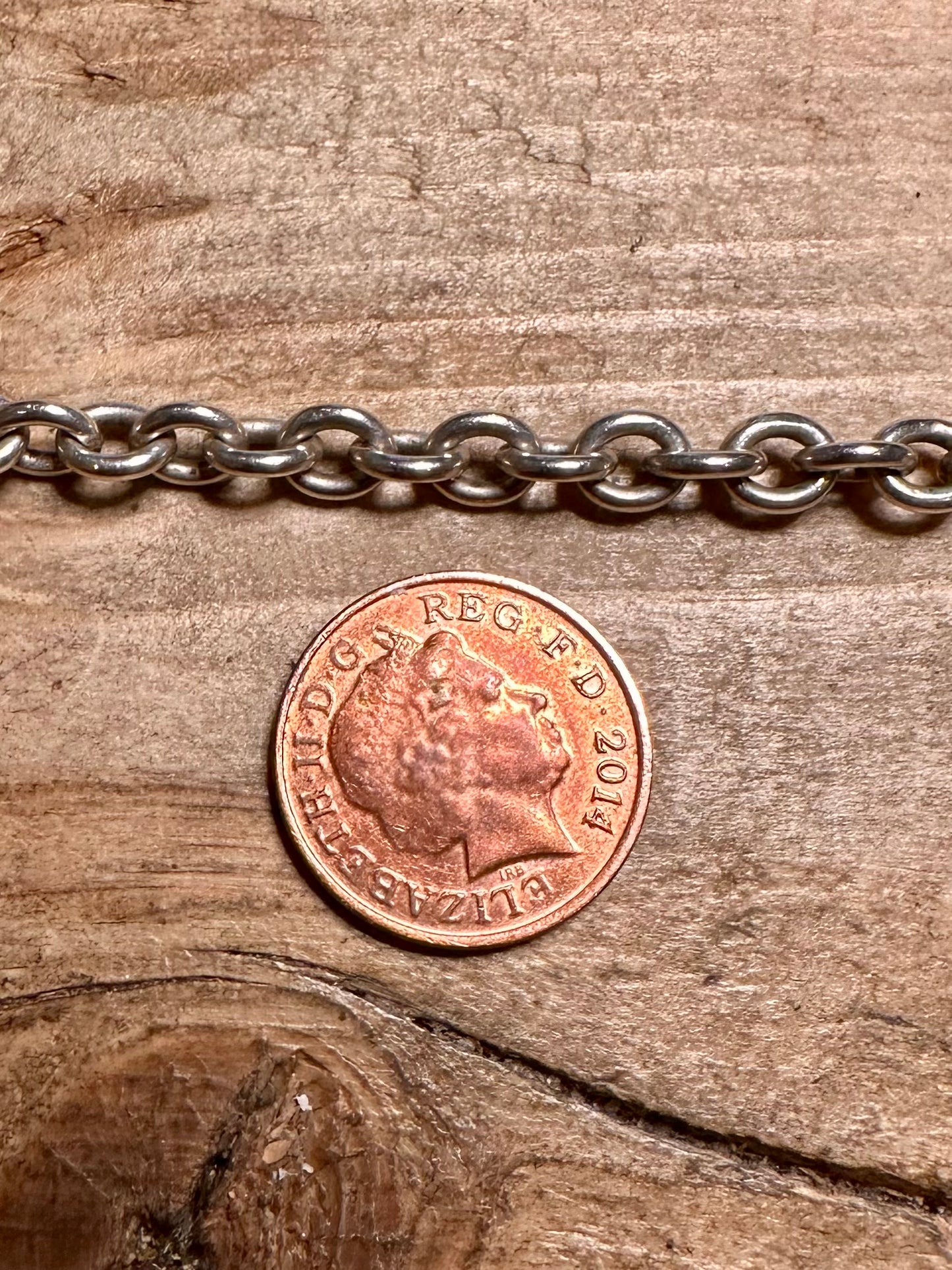 Vintage Belcher Chain T Bar Clasp 925 Silver 17 inch Necklace