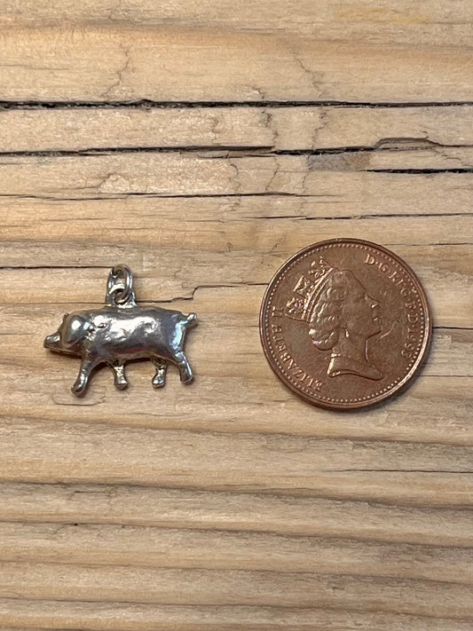 Small Pig 925 Sterling Silver Pendant
