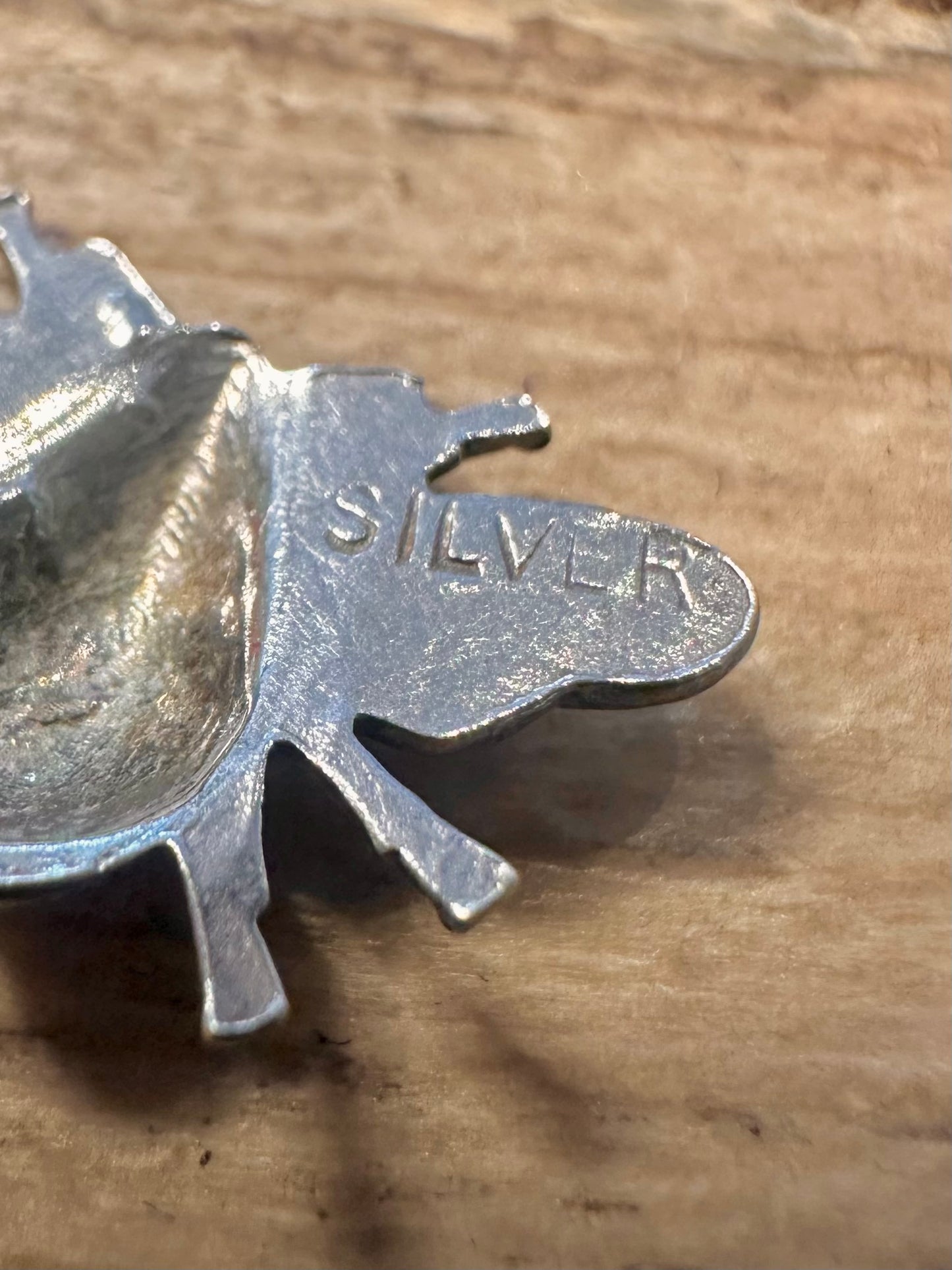 Vintage Bee with Enamel Wings 925 Silver Pendant
