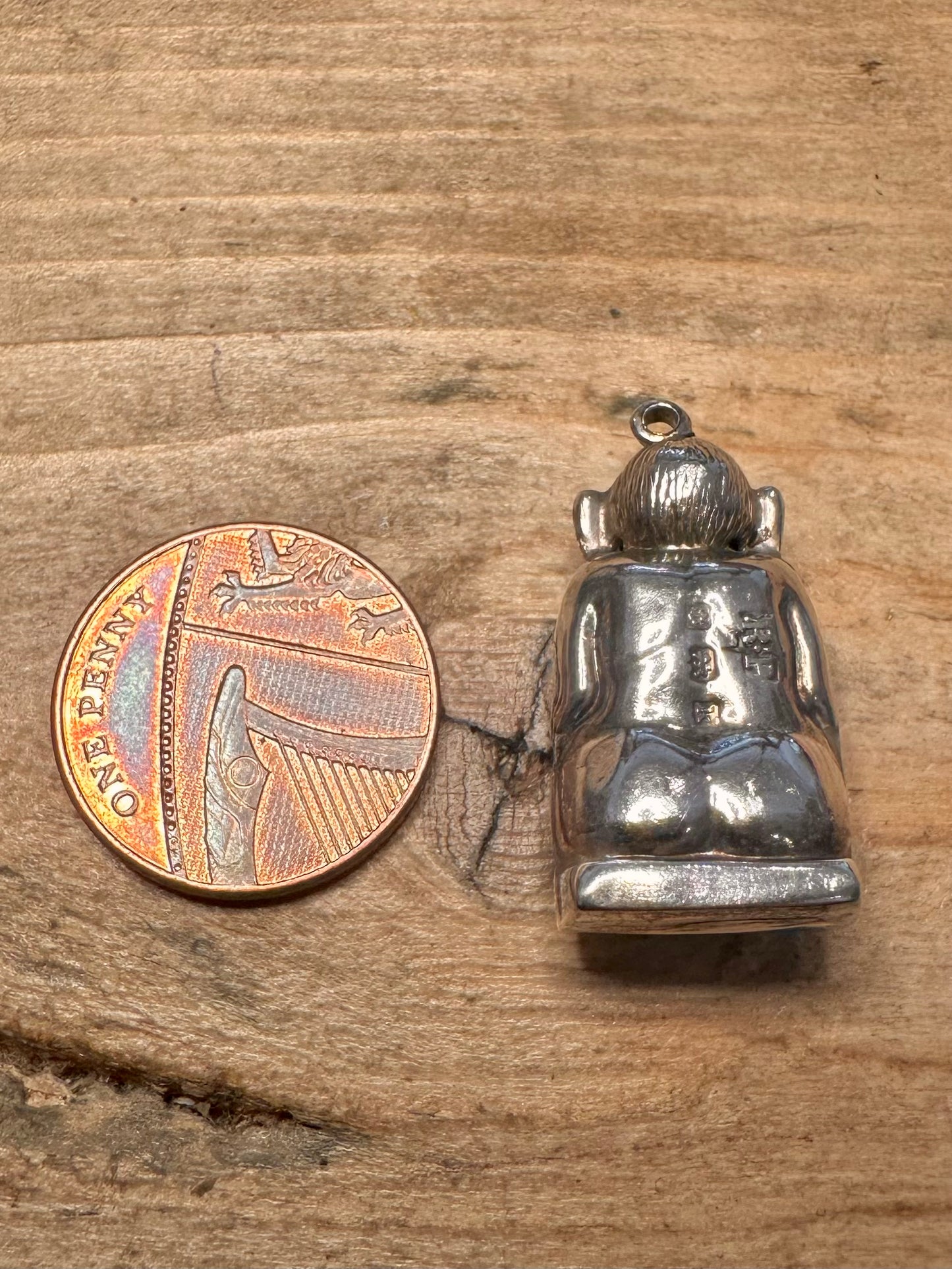 Vintage 1909 Billiken Good Luck 925 Silver Hallmarked Pendant