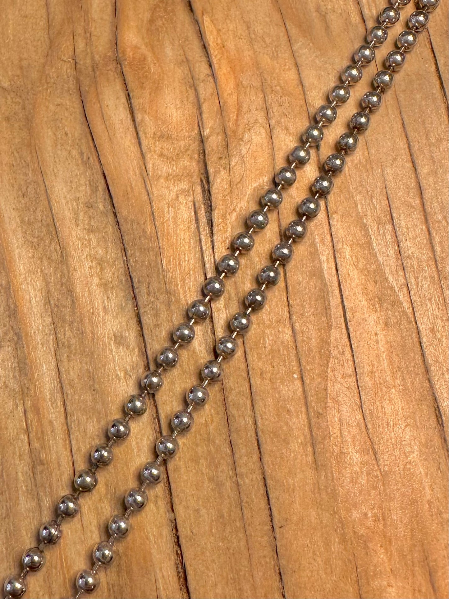 Vintage Ball Chain Italy 925 Sterling Silver 20 inch Necklace