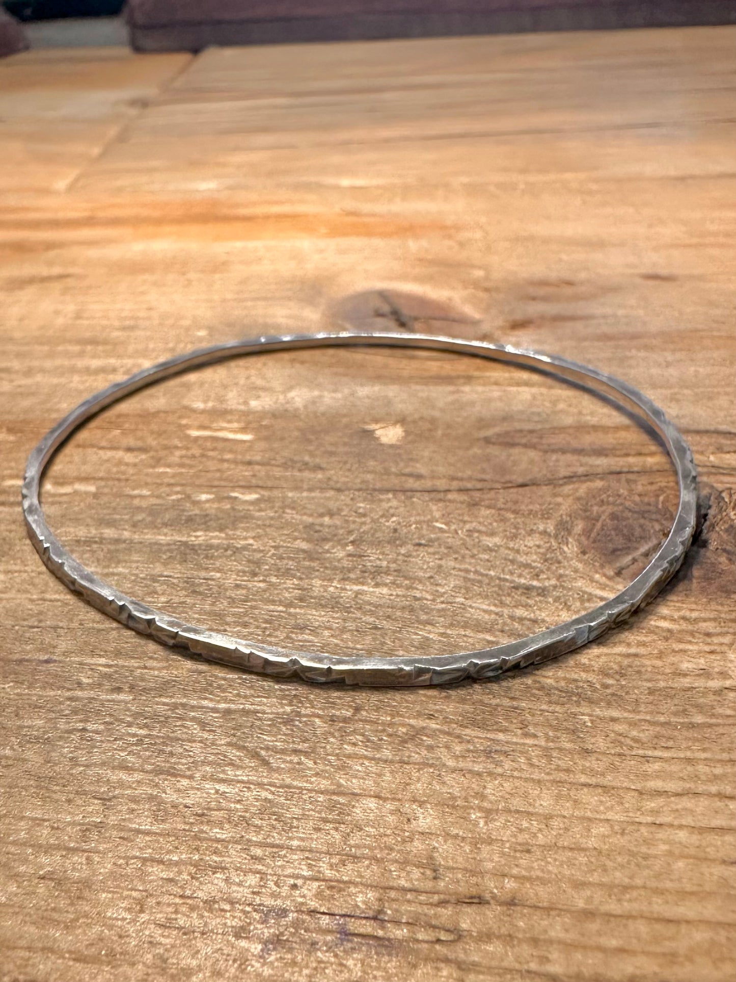 Vintage Boho Tribal Style 925 Silver Bangle