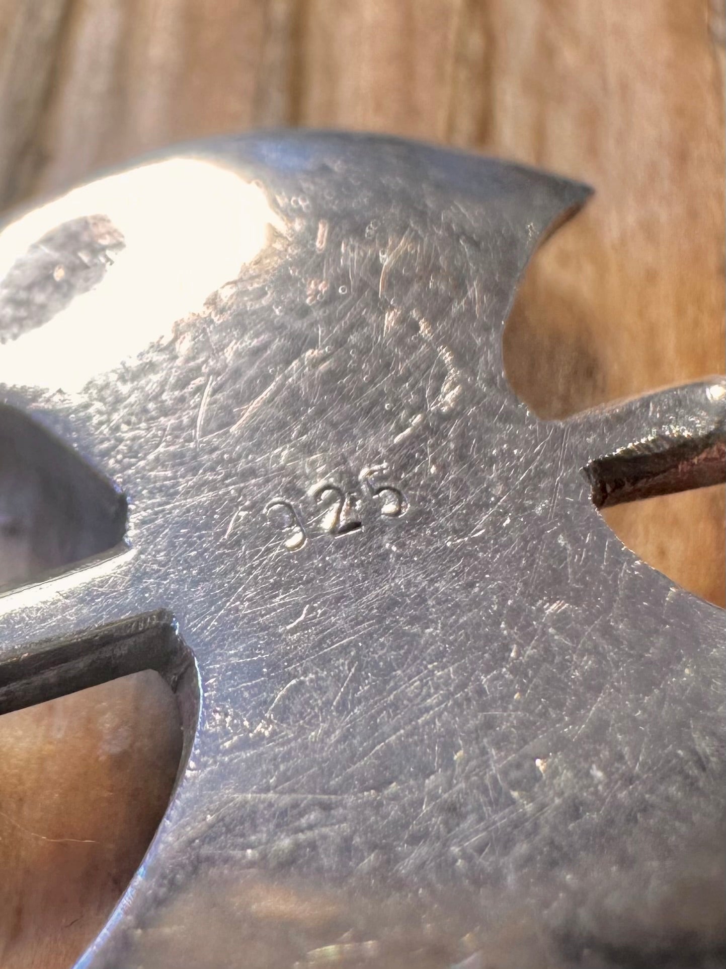 Doppelaxt 925er Sterlingsilber Anhänger