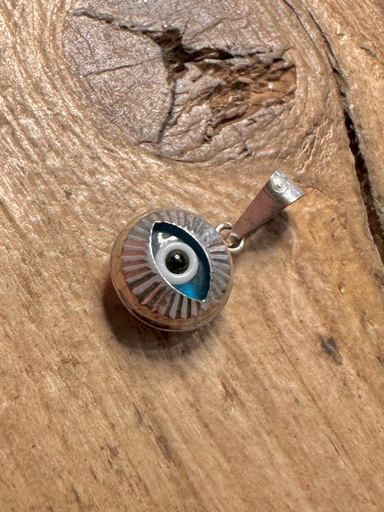 Vintage Evil Eye 925 Silver Pendant
