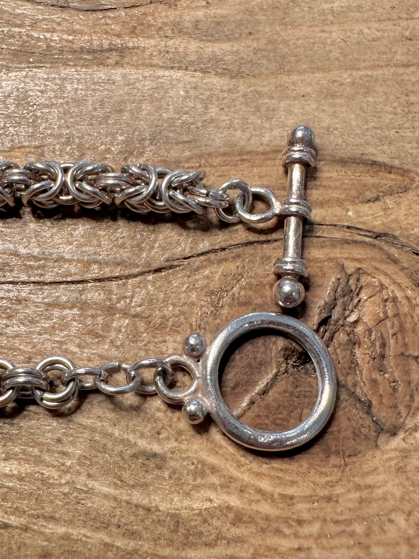 Vintage Byzantine T Bar 925 Silver 19.8 inch Necklace