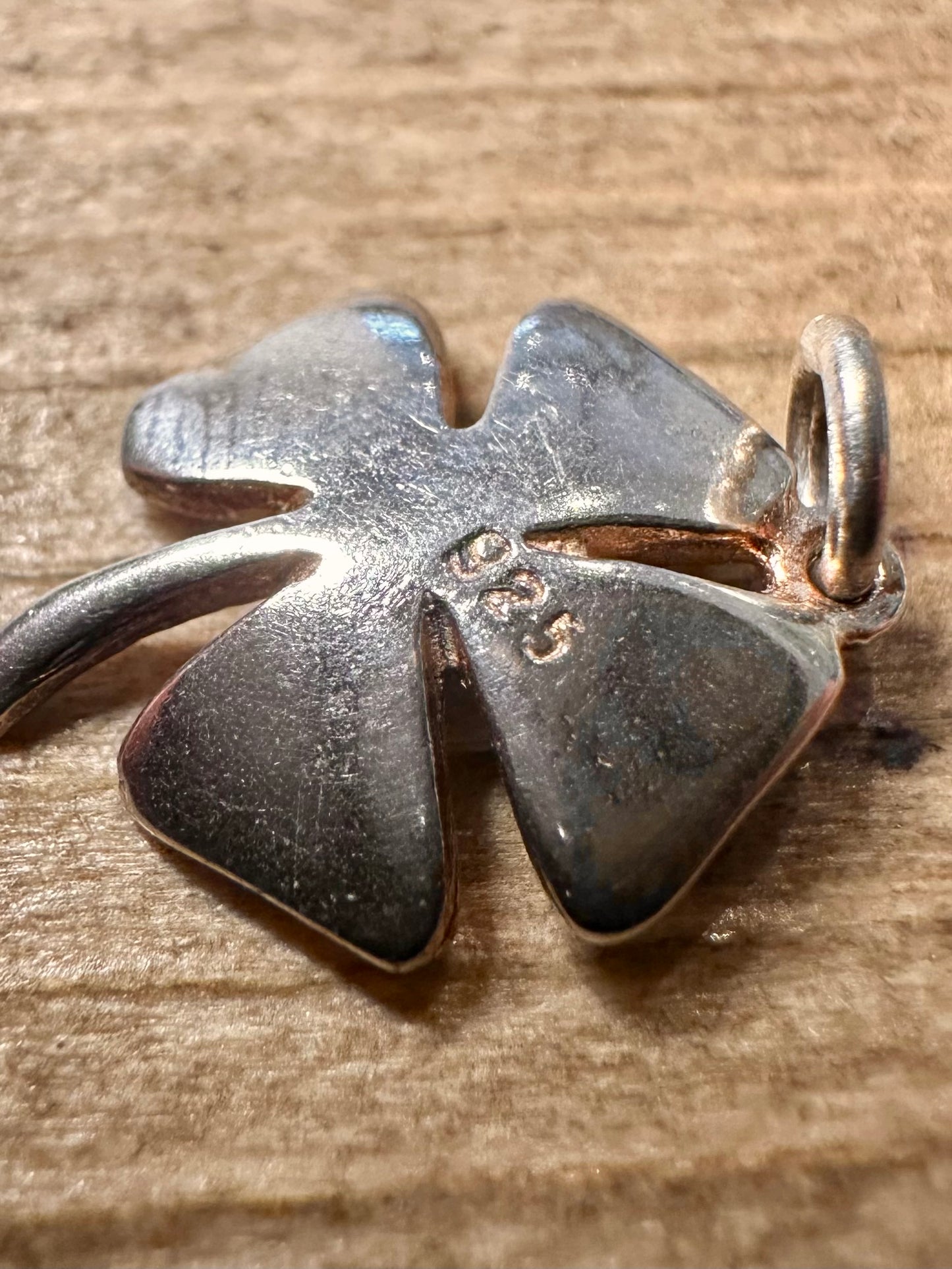 Vintage Four Leaf Clover 925 Silver Pendant