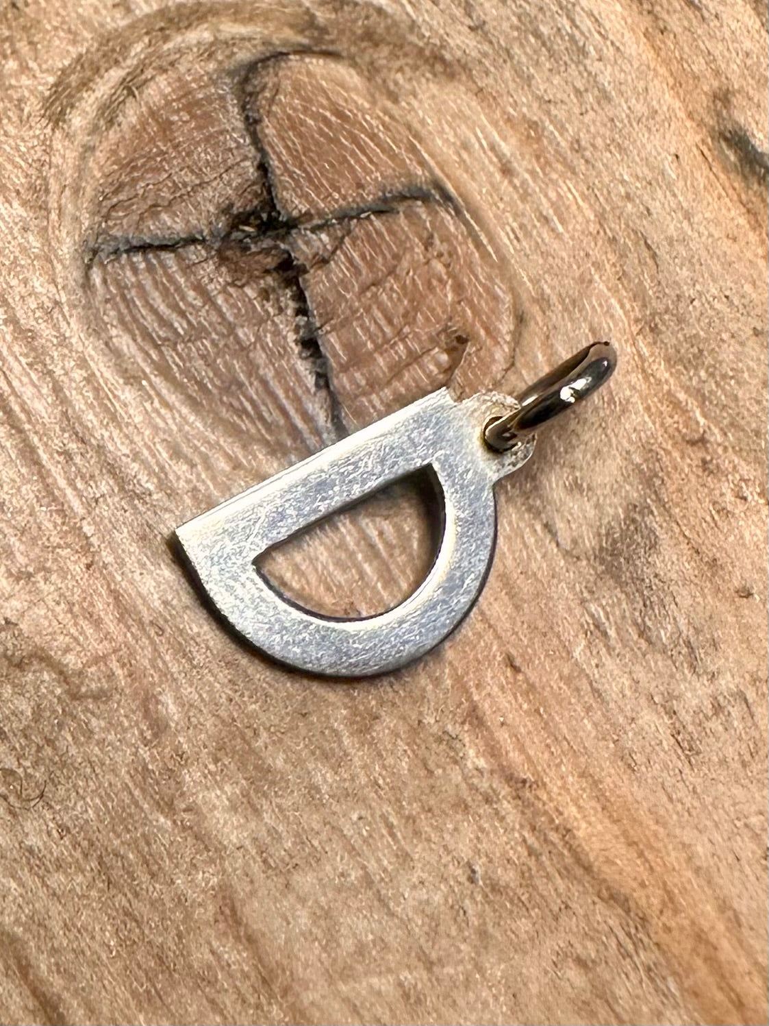 Vintage Letter D 925 Silver Pendant