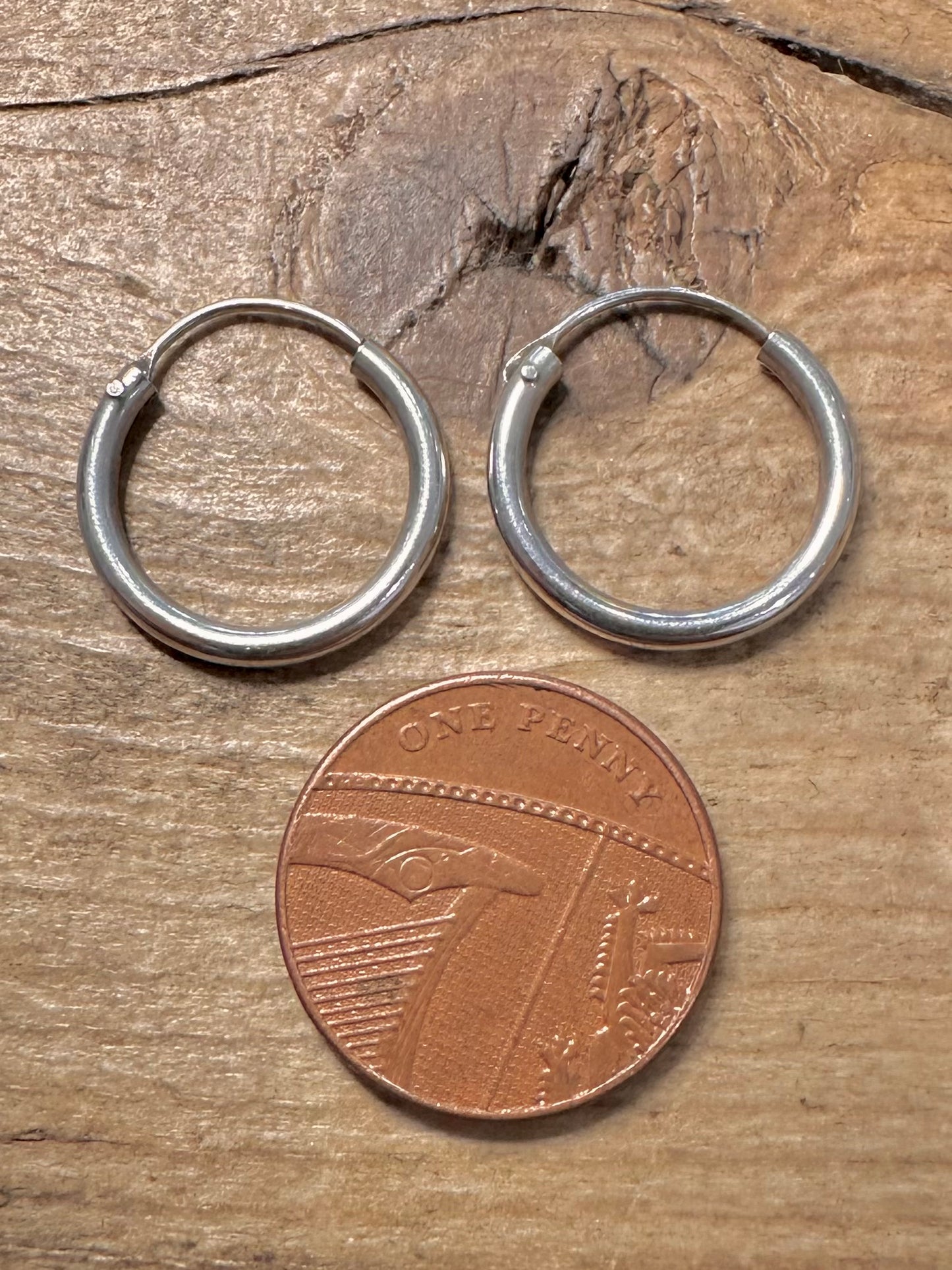 Vintage Hoops 925 Silver Earrings