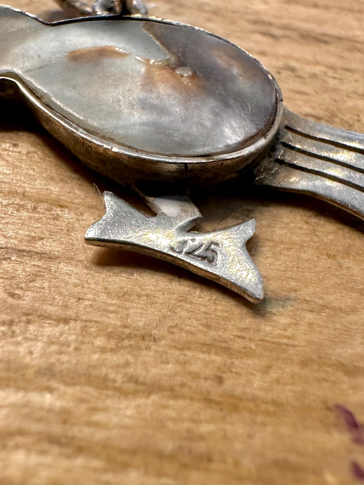 Vintage Bird with Abalone? 925 Silver Pendant