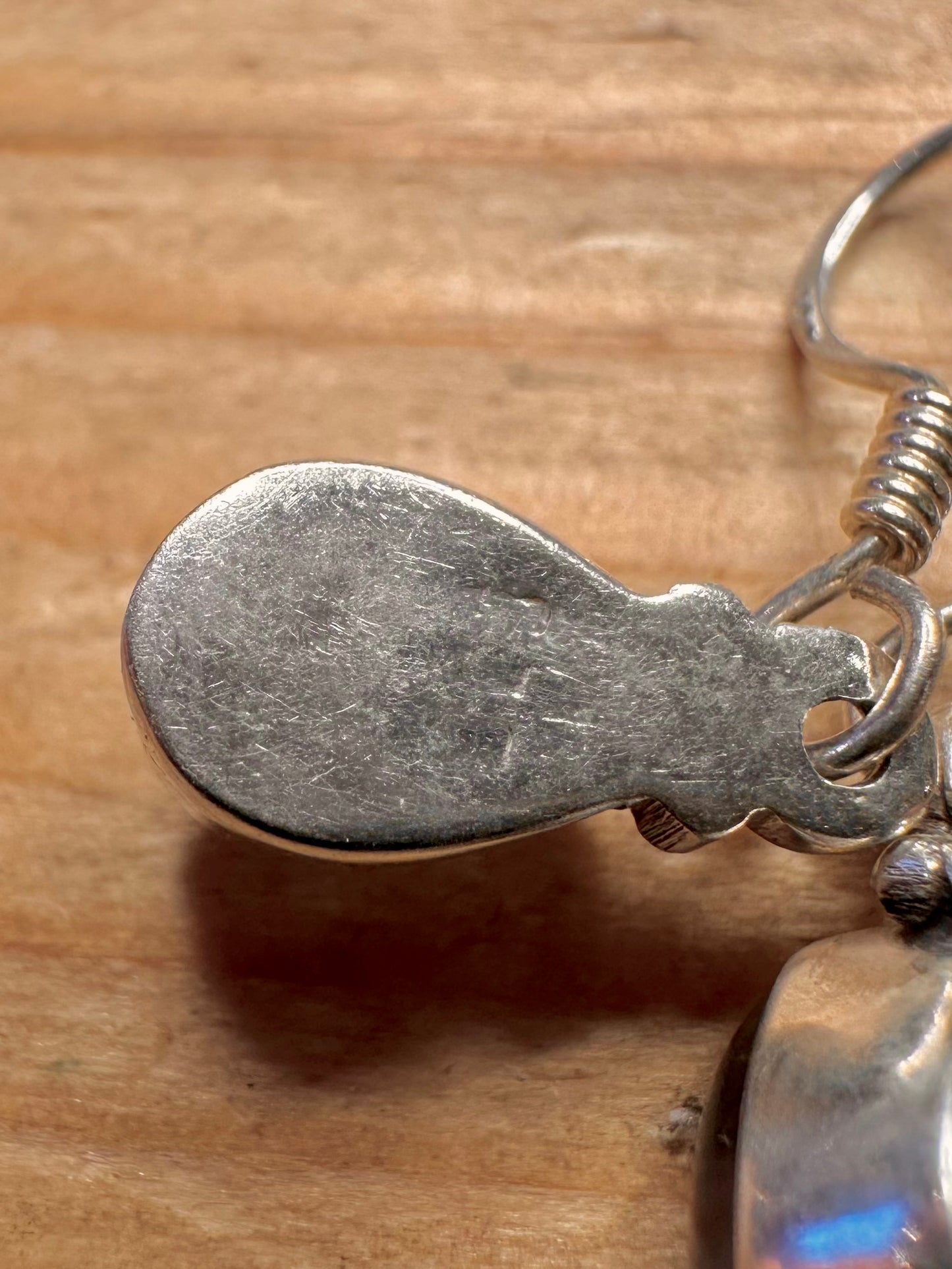 Vintage Moonstone Dangle 925 Sterling Silver Earrings