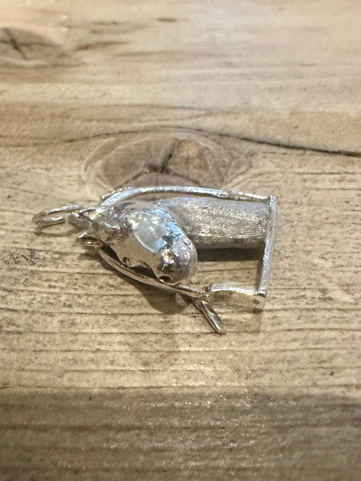 Vintage 1977 Horse Head Stirrup and Polo 925 Silver Pendant