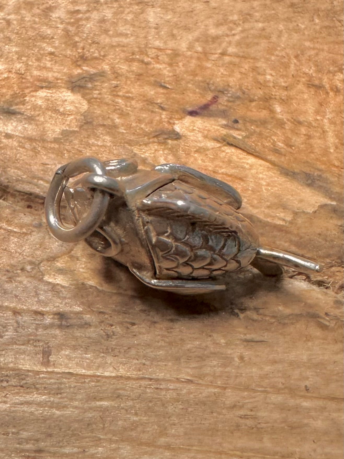Vintage 1972 Nuvo Fish Moving Tail 925 Silver Charm Pendant