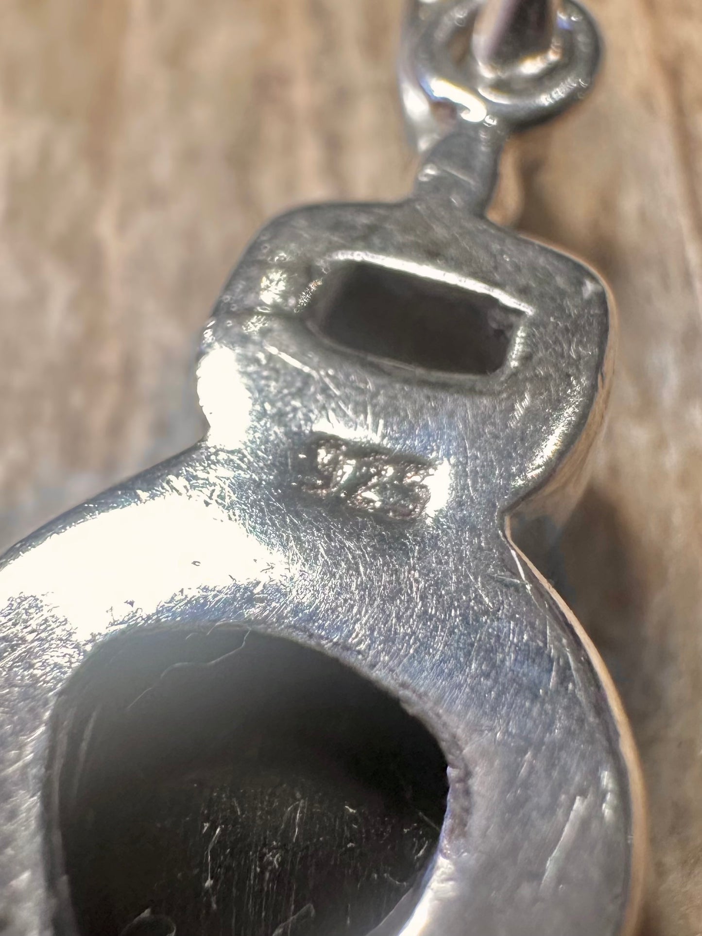 Vintage Onyx 925 Sterling Silver Pendant