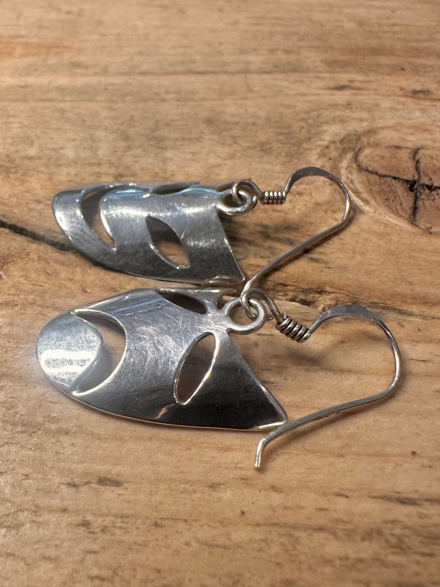 Vintage Theatre Faces 925 Silver Earrings