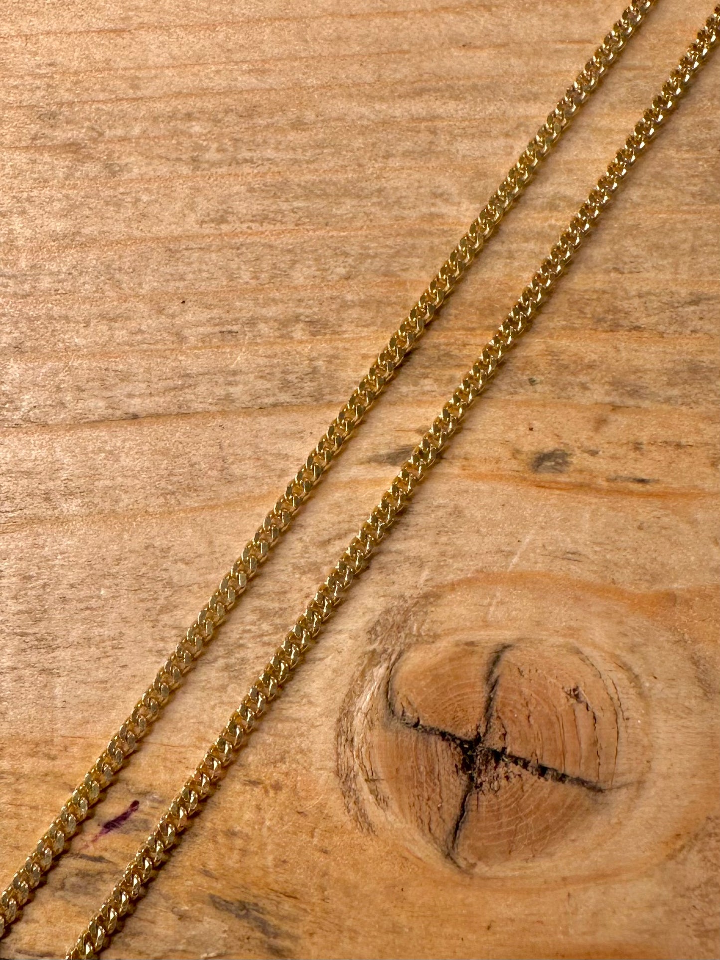 Vintage Curb Chain 9ct Gold 18 to 21.5 inch Necklace