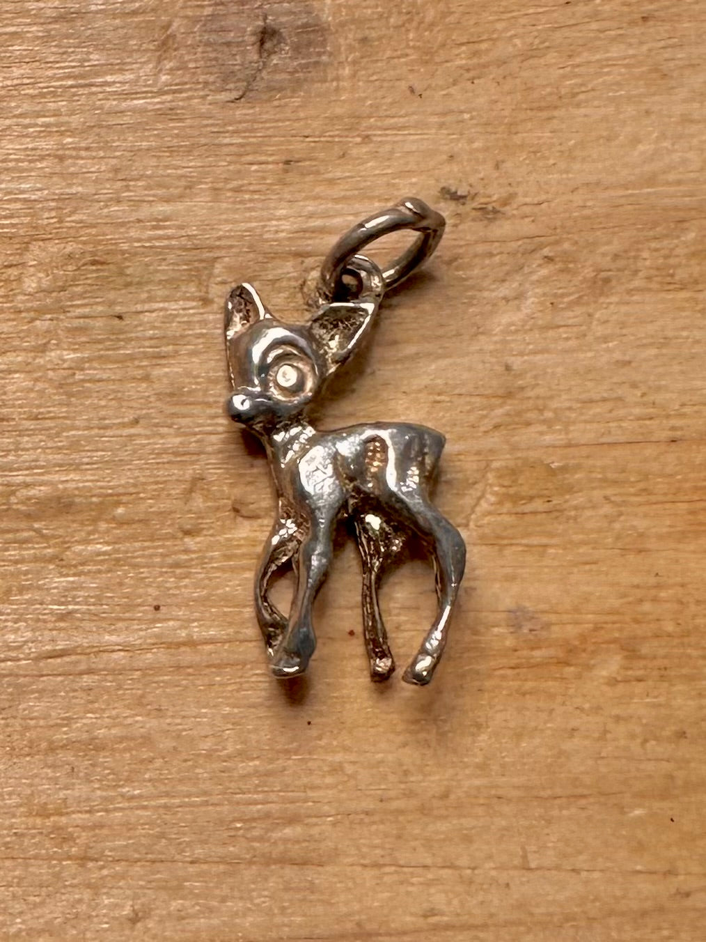 Vintage Bambi Deer 925 Silver Pendant