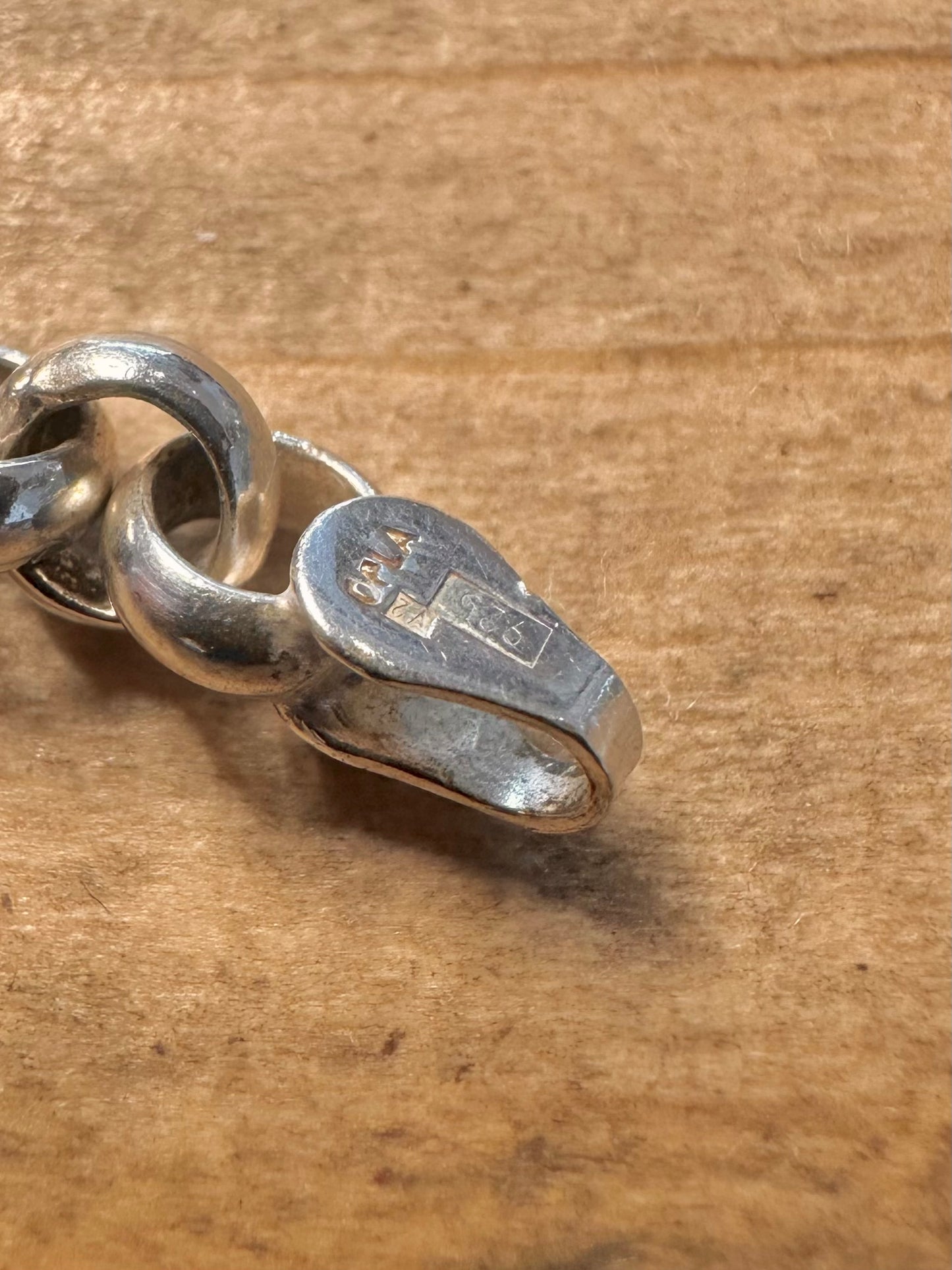 Vintage Heavy Belcher Chain 925 Silver 19.2 inch Necklace