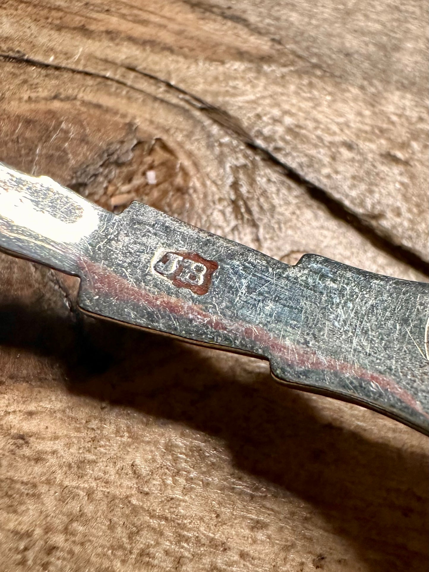 Vintage Handmade Spoons 925 Silver JB Maker Bangle