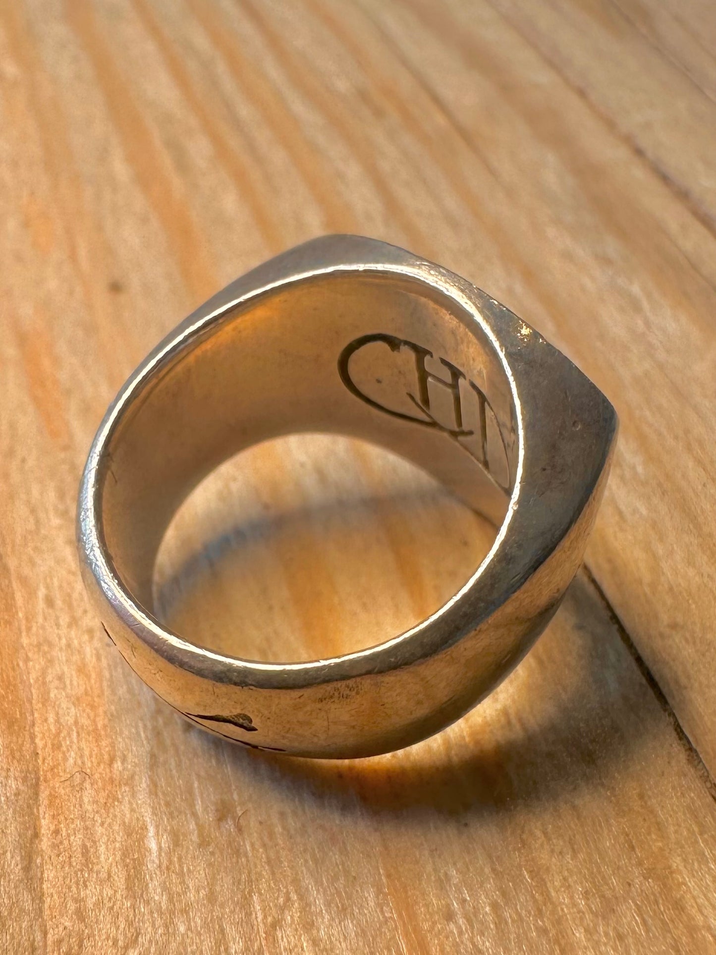 Vintage Signet Maker CHD 925 Sterling Silver Size K1/2 Ring