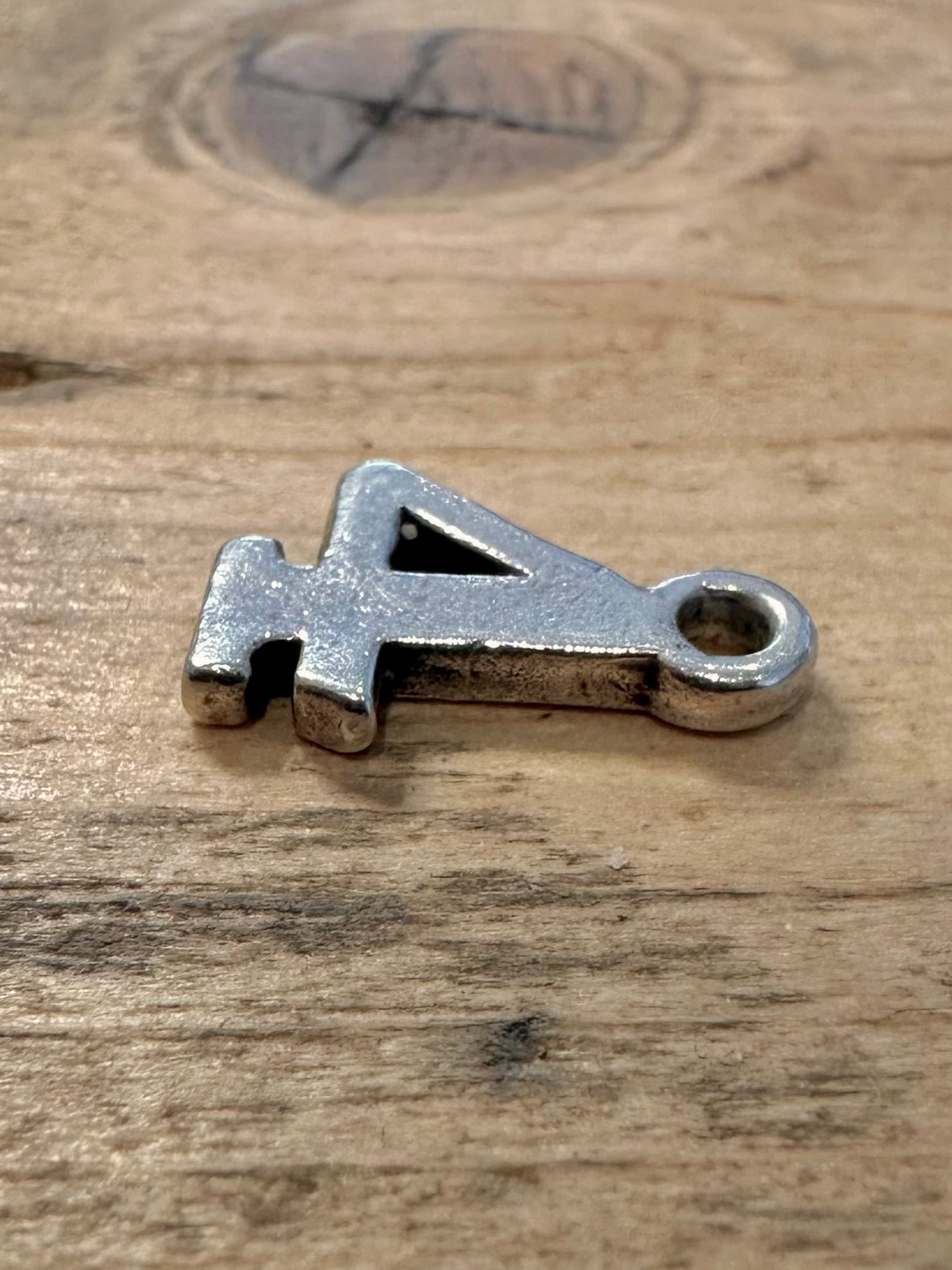 Vintage Number Four 925 Silver Charm Pendant
