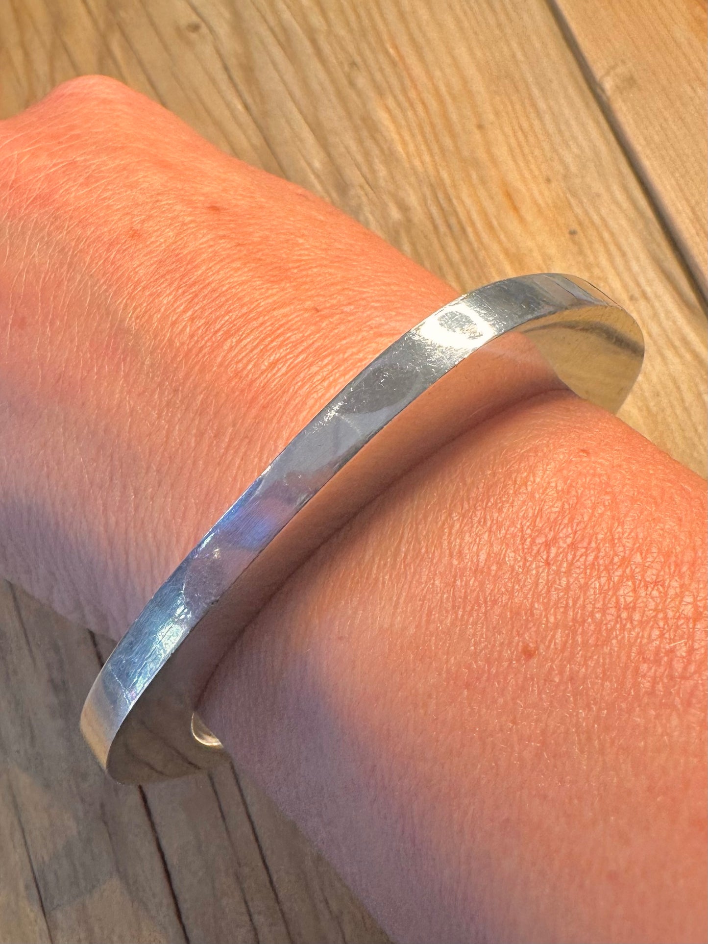 Abstract Geometric Shape 925 Sterling Bangle