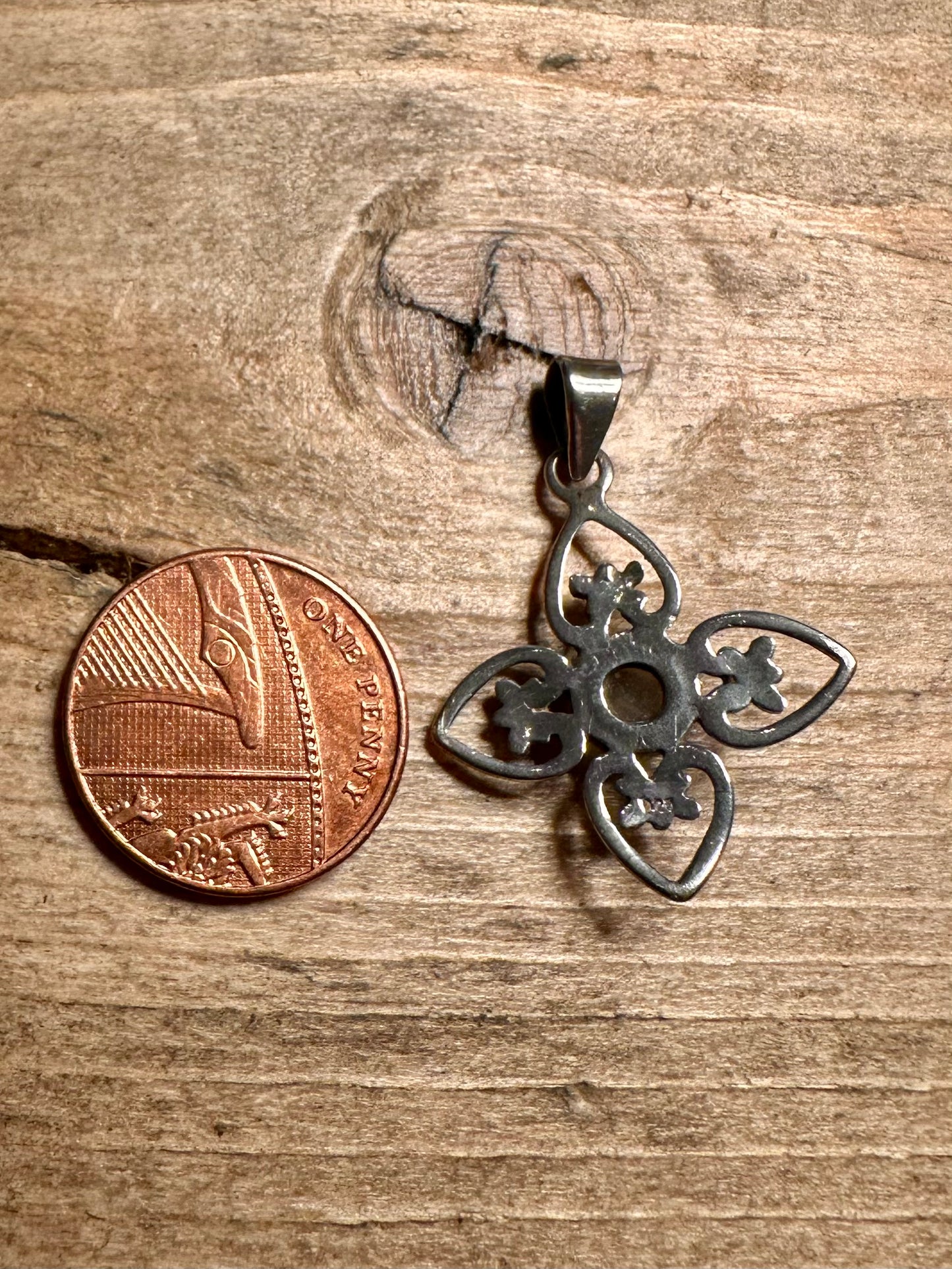 Vintage Scottish Revival Moonstone 925 Silver Pendant