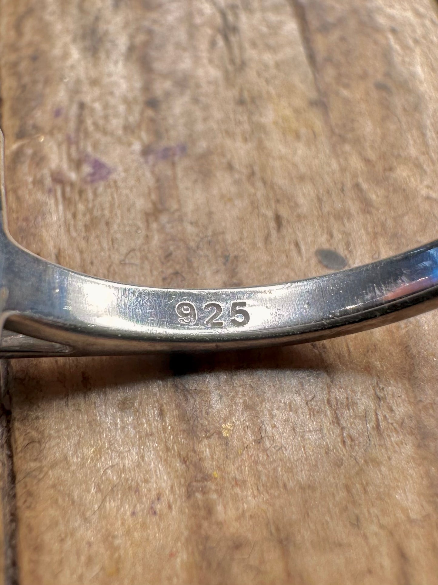 Grüner Amethyst im Smaragdschliff Solitär 925er Sterlingsilber Ring Größe Q