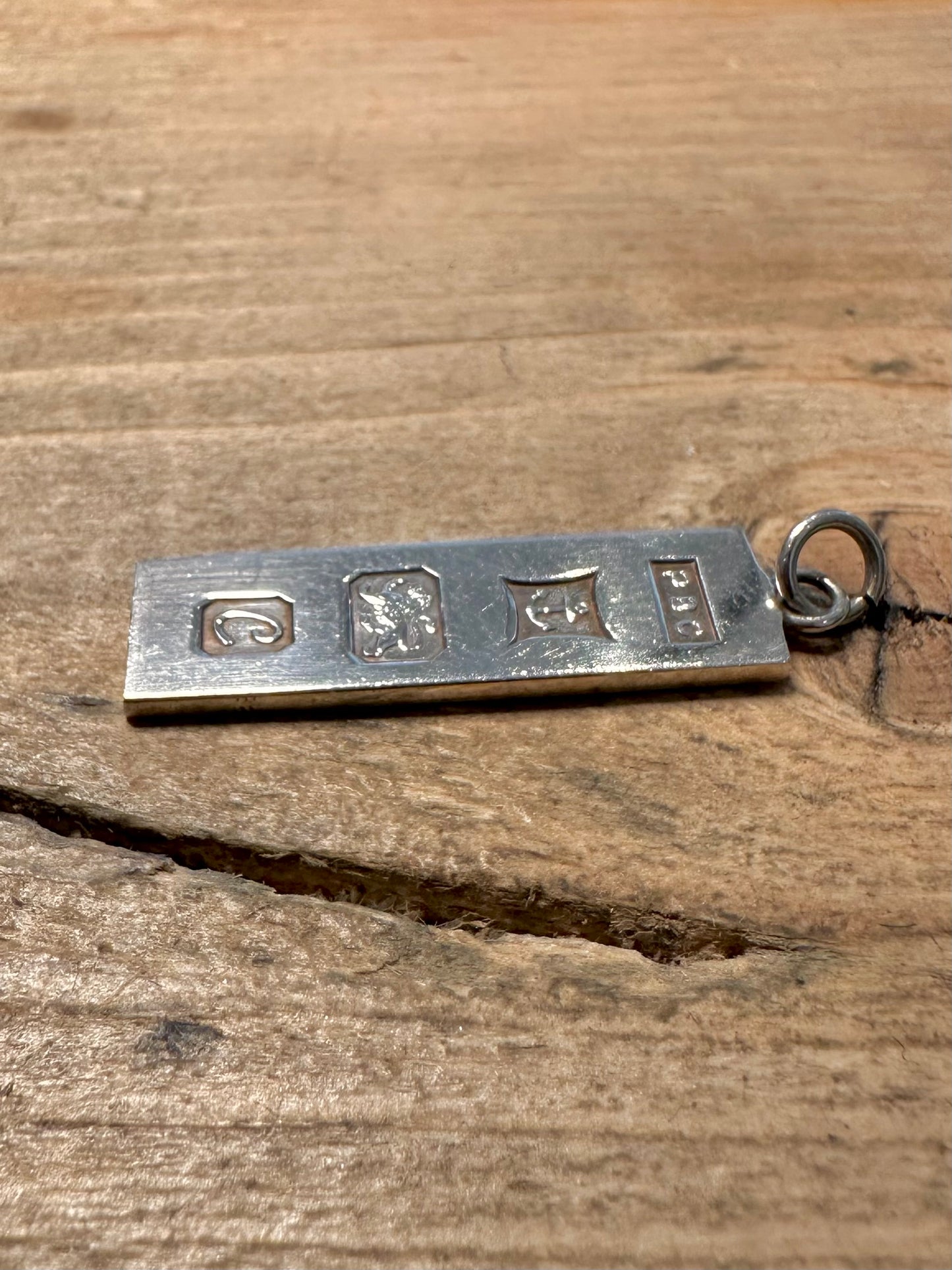 Vintage 1977 Birmingham Ingot 925 Silver Pendant