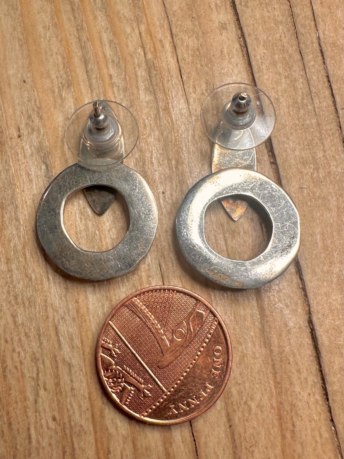 Abstract Circle 925 Sterling Silver Earrings