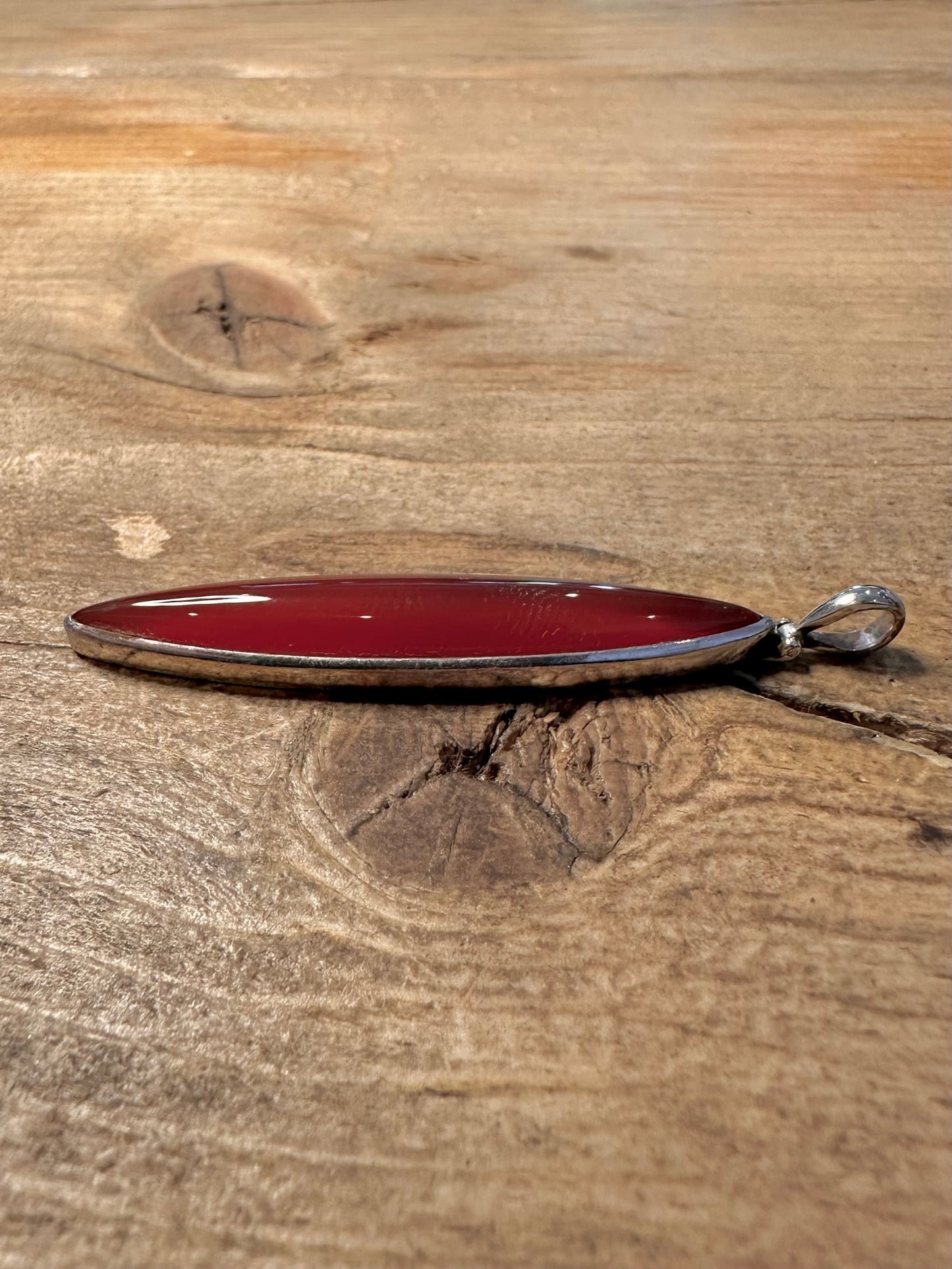 Modern Carnelian 925 Silver Pendant