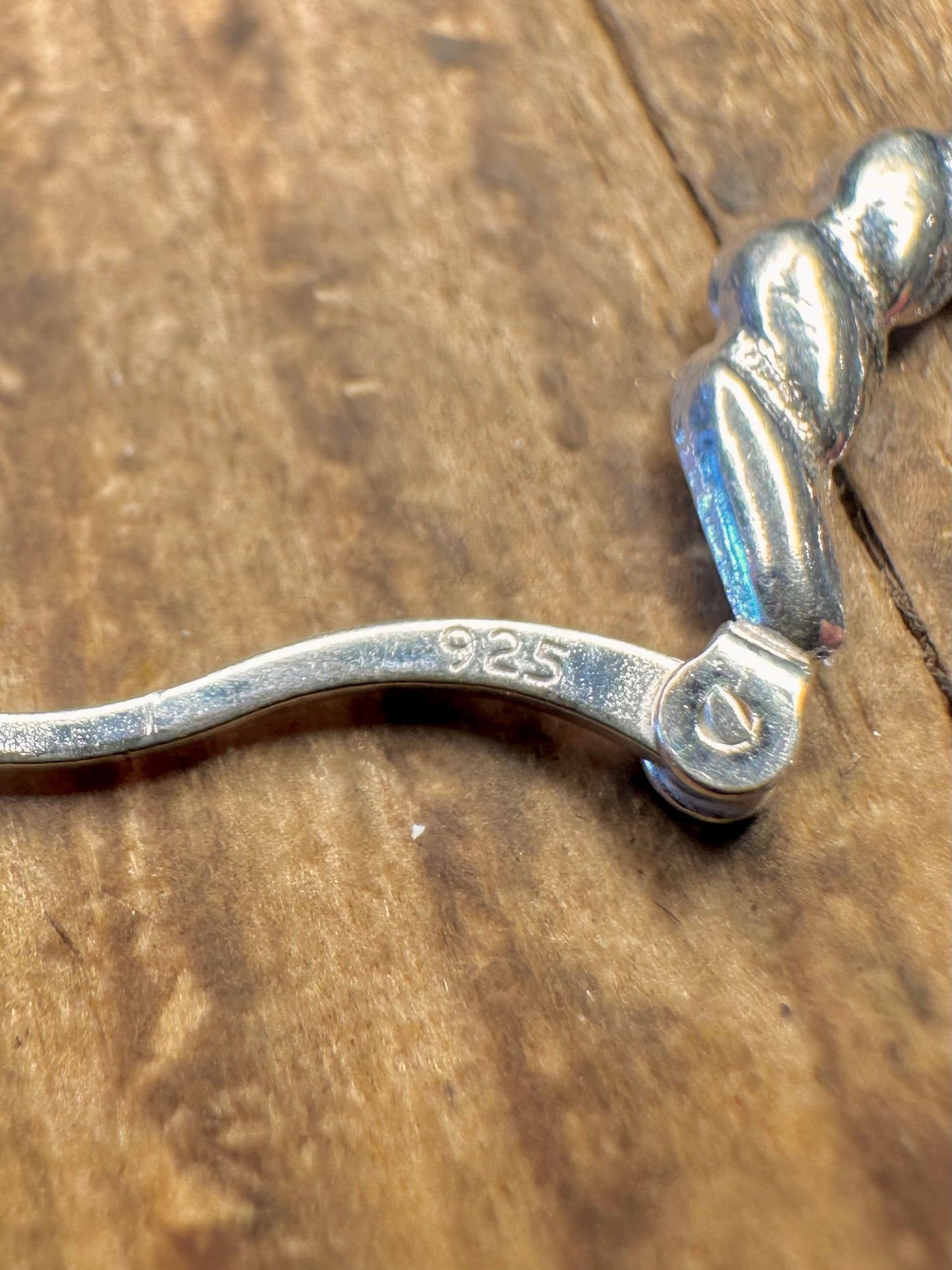 Scolloped Hoop 925 Sterling Silver Earrings