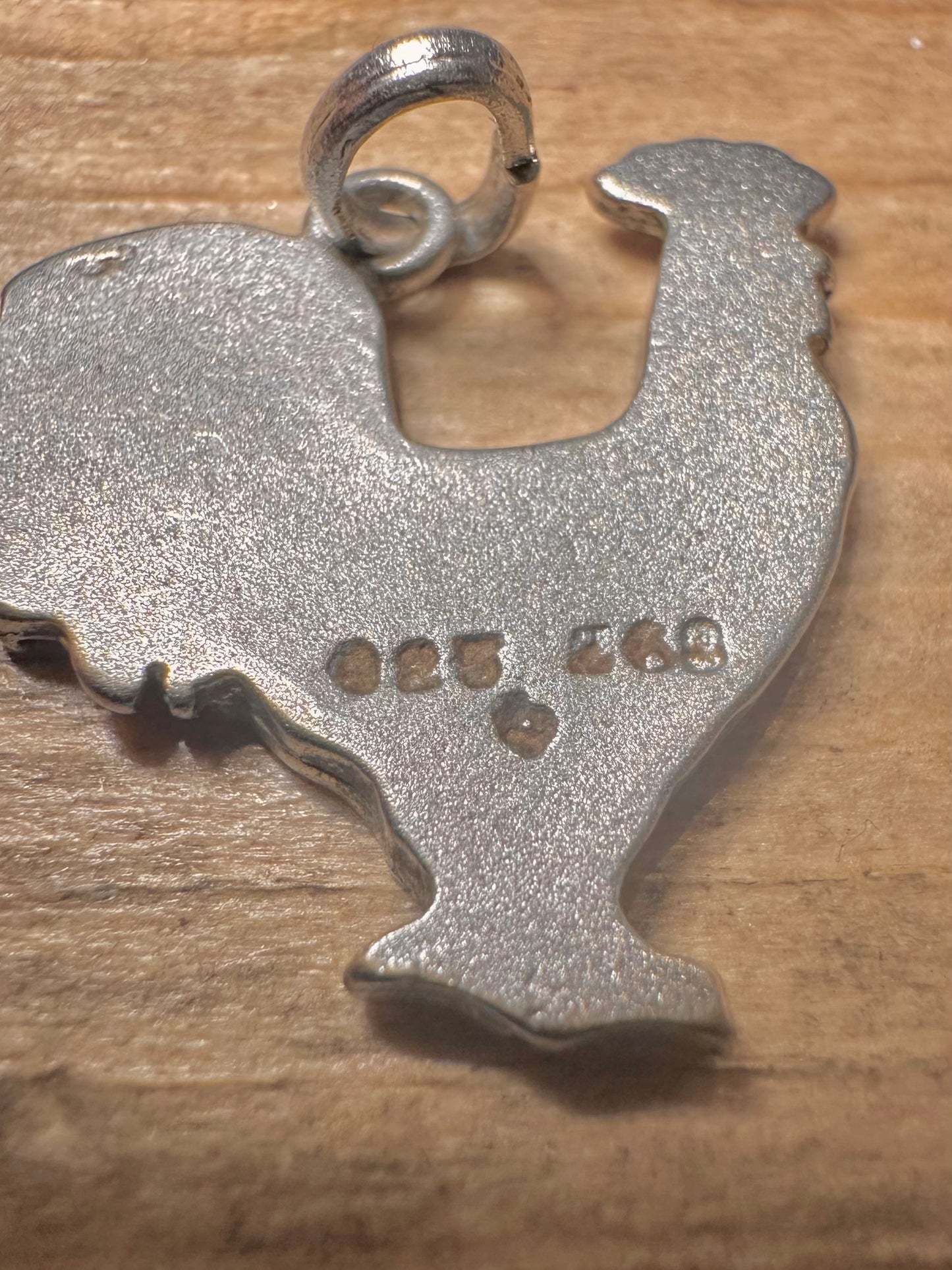 Vintage Rooster 925 Silver Pendant
