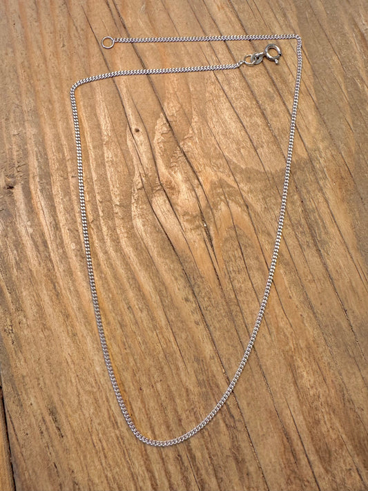 Curb Chain 925 Sterling Silver 19 inch Necklace