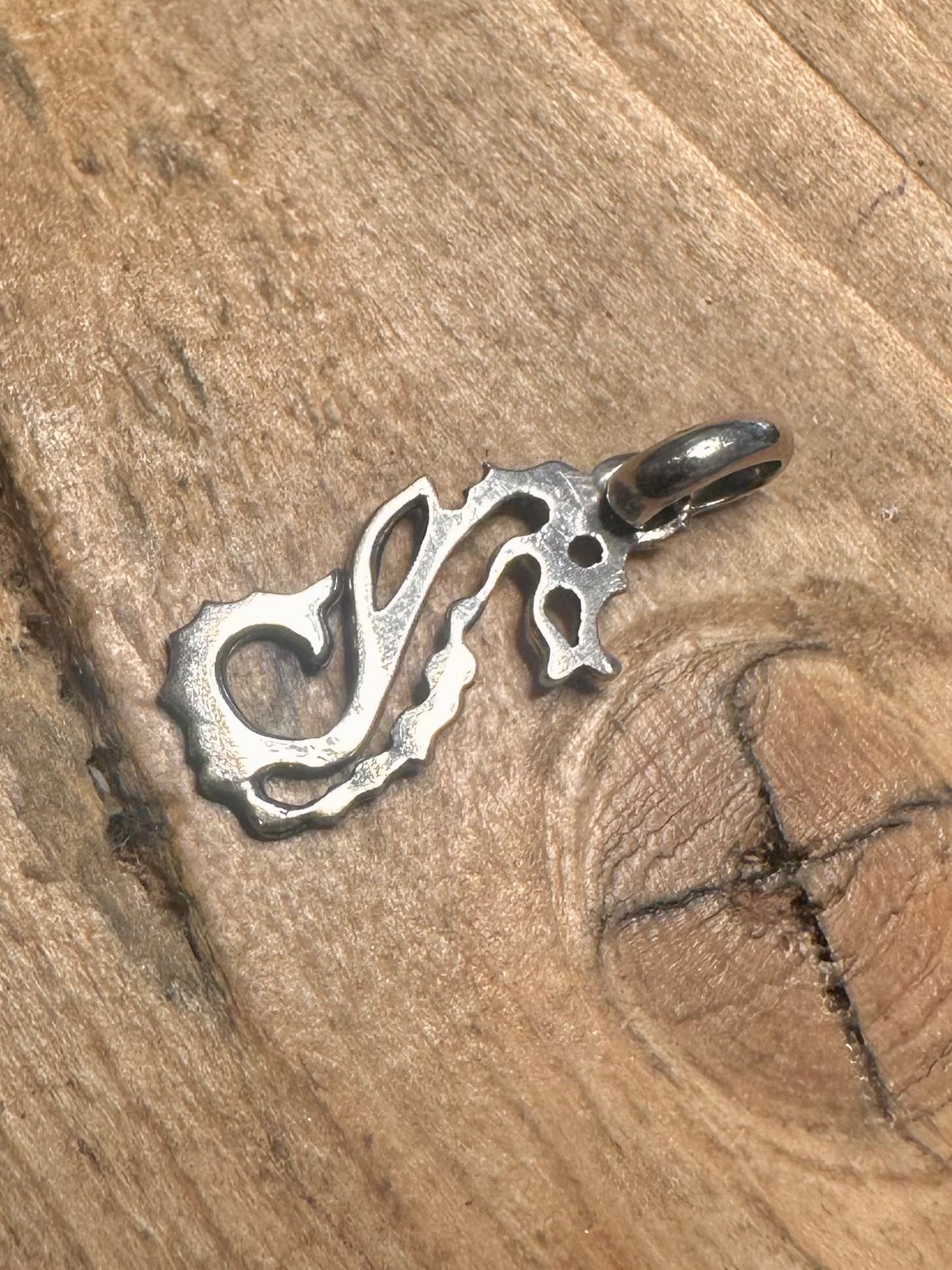 Vintage Dragon 925 Silver Pendant