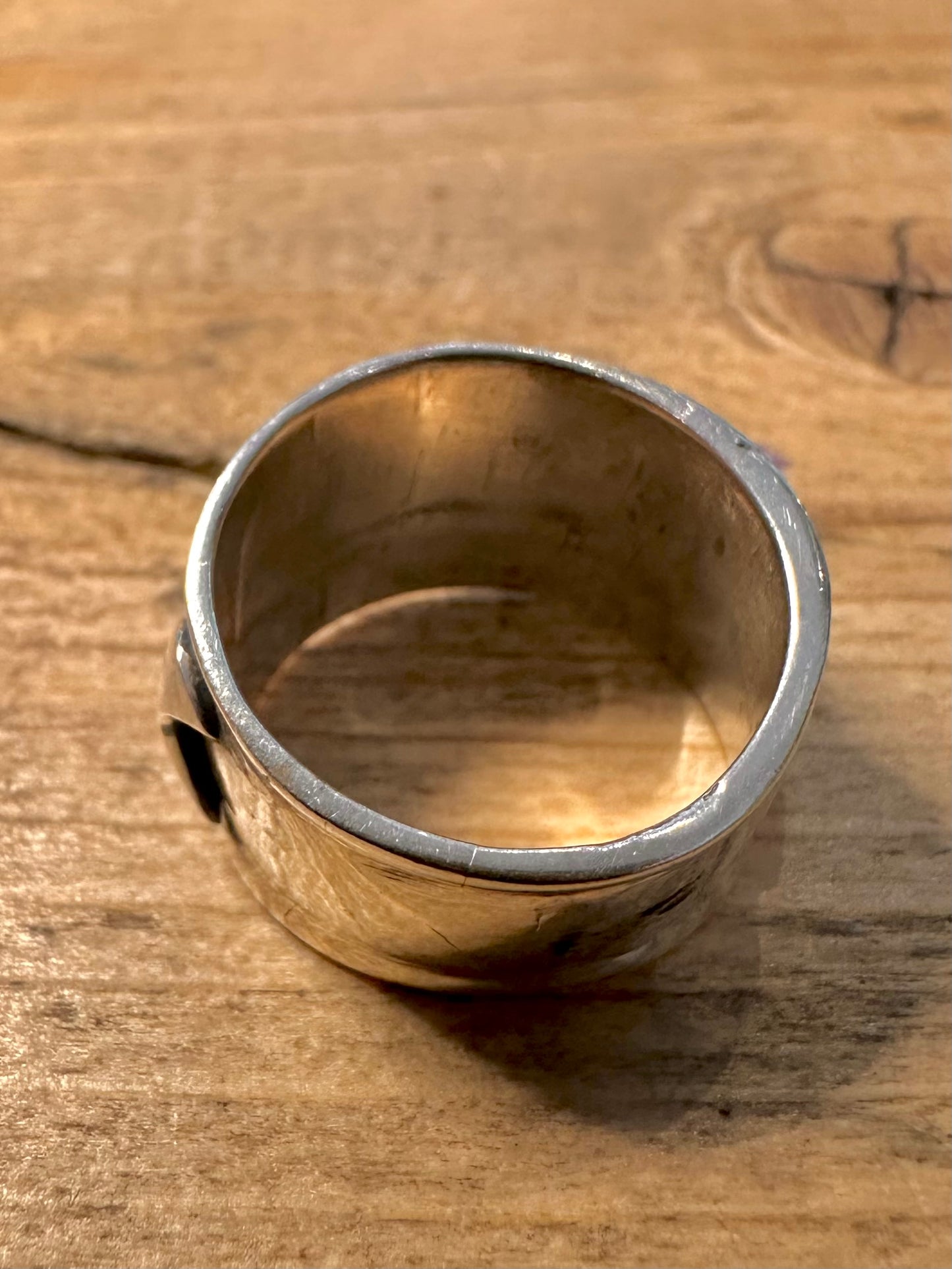 Vintage Star and Moon Dome 925 Silver Size N1/2 Ring