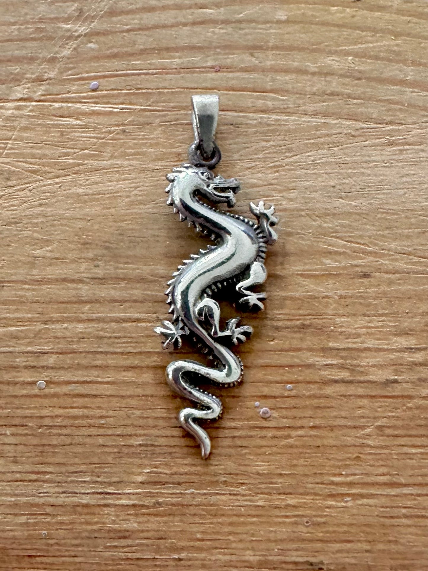 Vintage Dragon 925 Silver Pendant