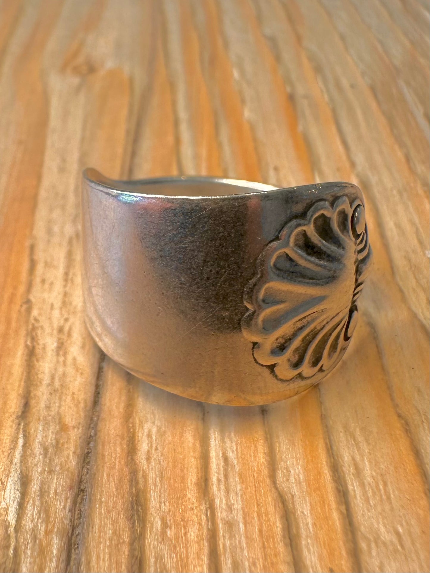 Antique 1846 Spoon 925 Sterling Silver Newcastle Size S Ring