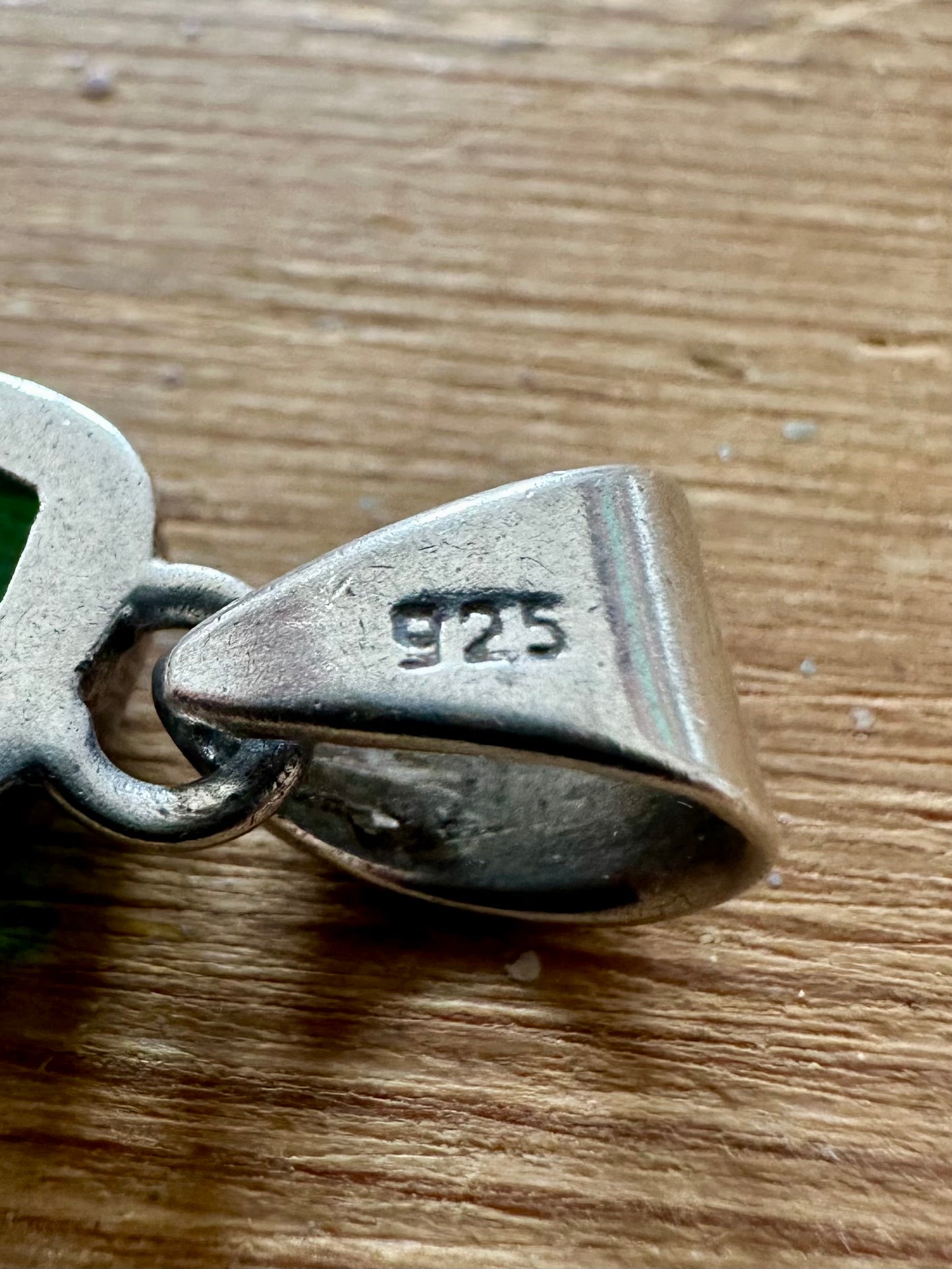 Modern Green Blue and White 925 Silver Pendant