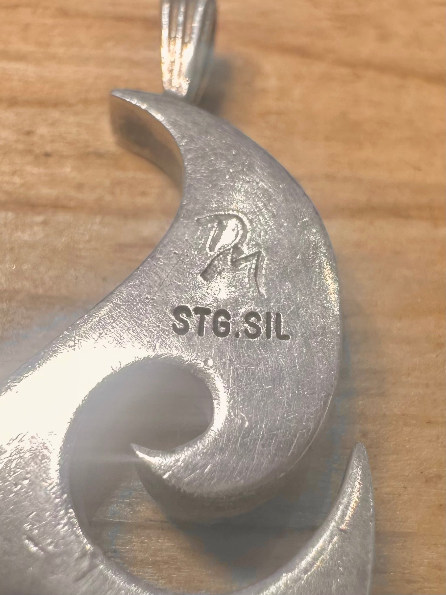 Vintage Tribal Shape 925 Silver Maker DM Pendant