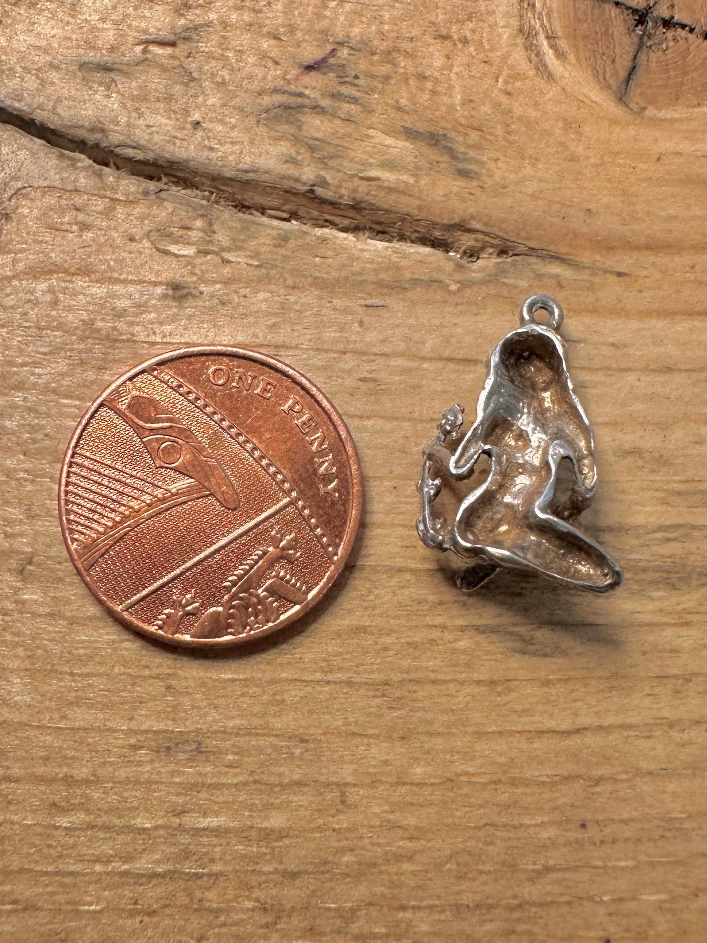 Vintage Women 925 Silver Charm Pendant