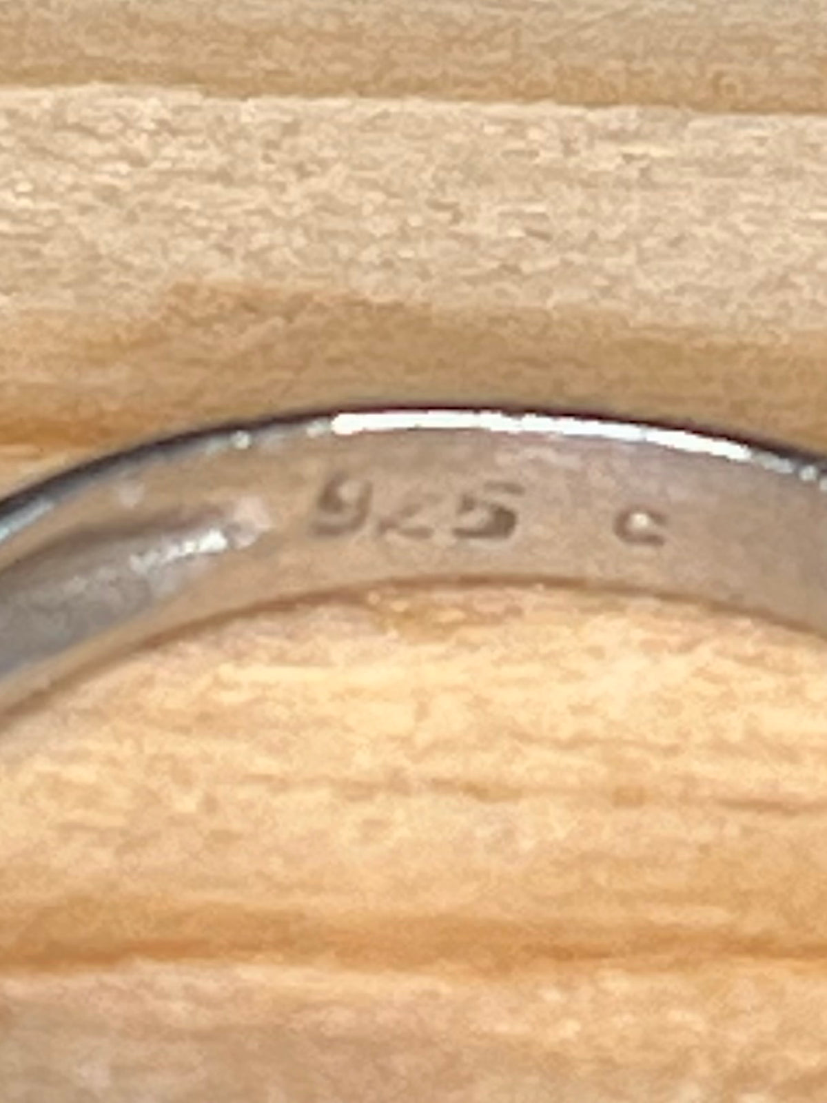 Blue Faceted Stone Elongated Oval 925 Sterling Silver Size O Ring