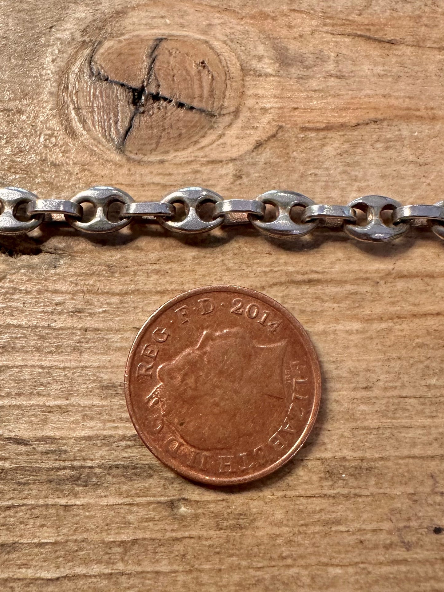 Vintage Mariner Link 925 Silver 20 inch Necklace