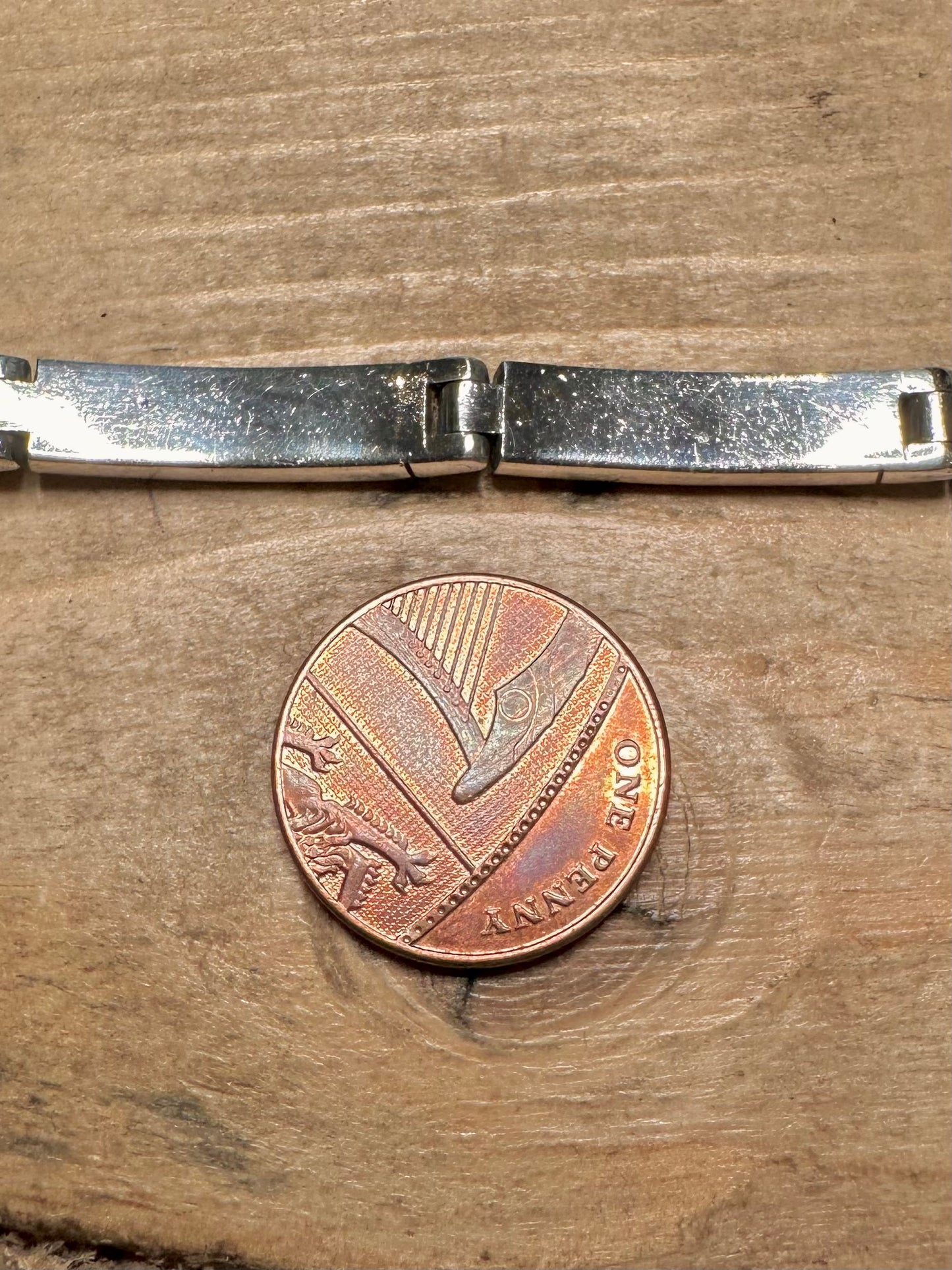 Vintage Bar Link 925 Silver 7.1 inch Bracelet