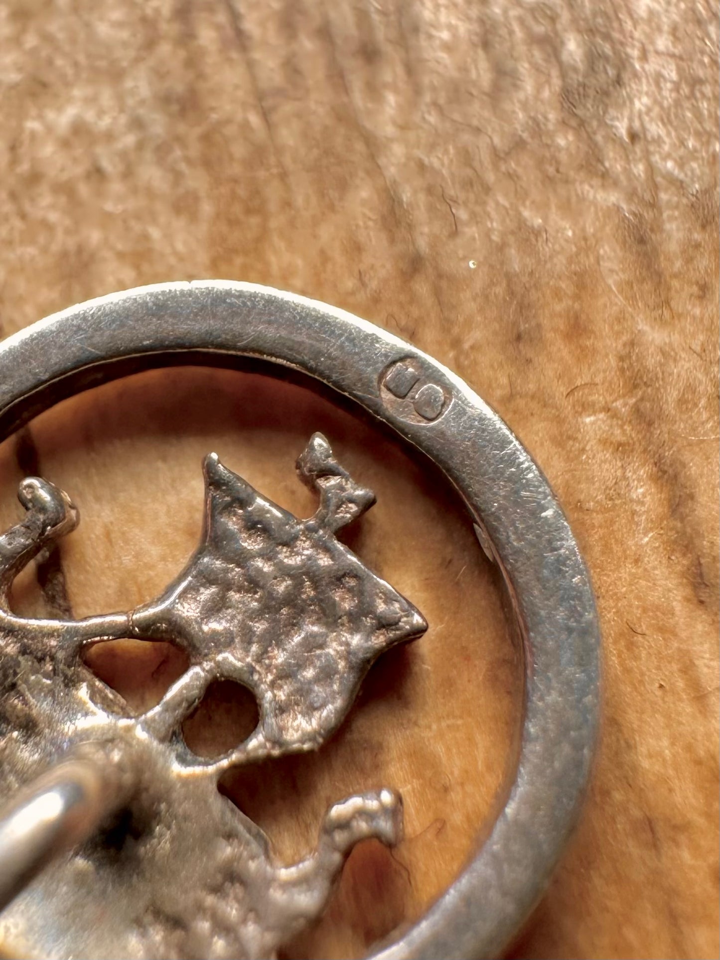 Vintage Viking Ship Twisted 925 Sterling Silver Stick Pin Collectables