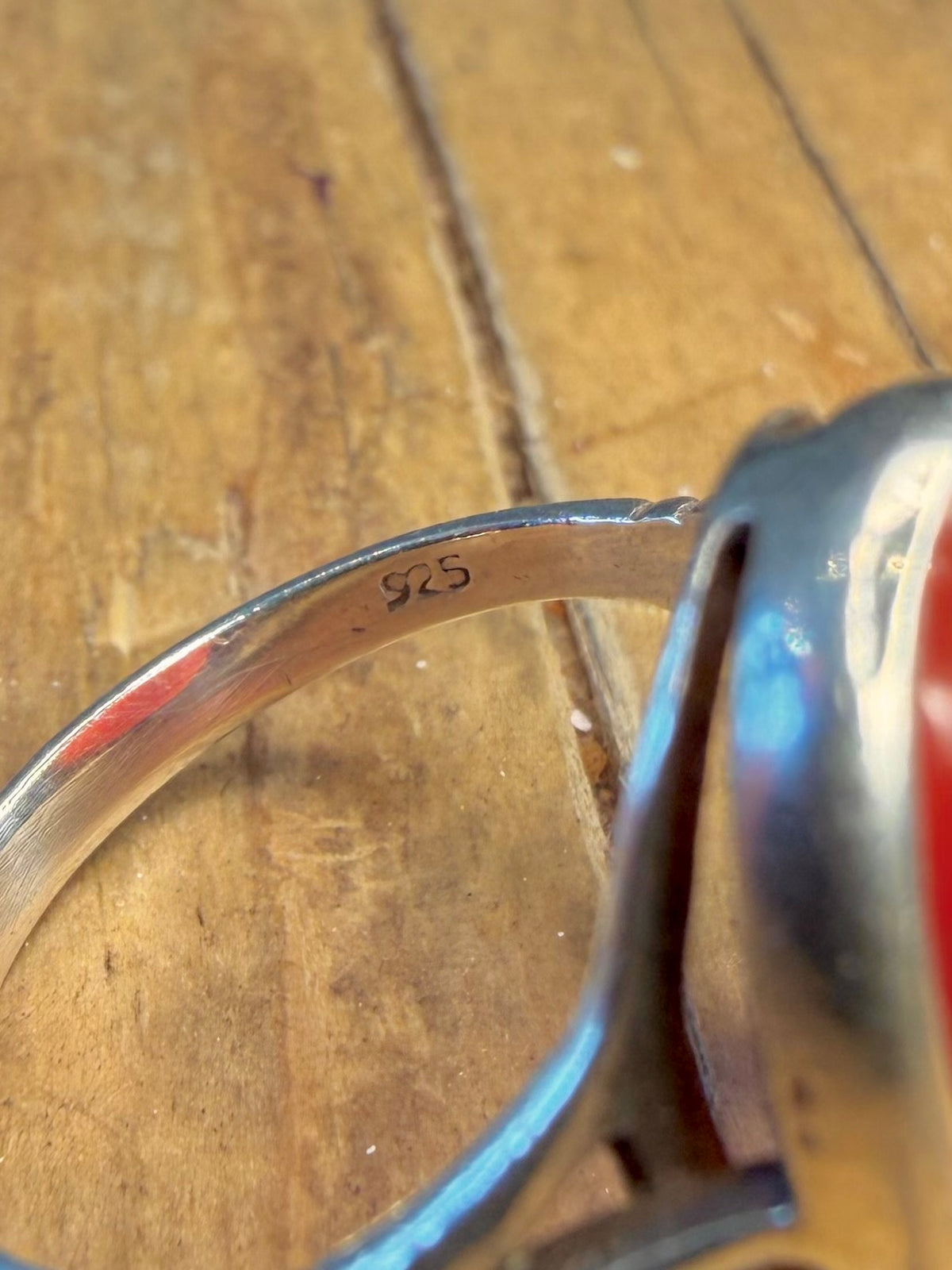 Carnelian Oval 925 Sterling Silver Size N Ring