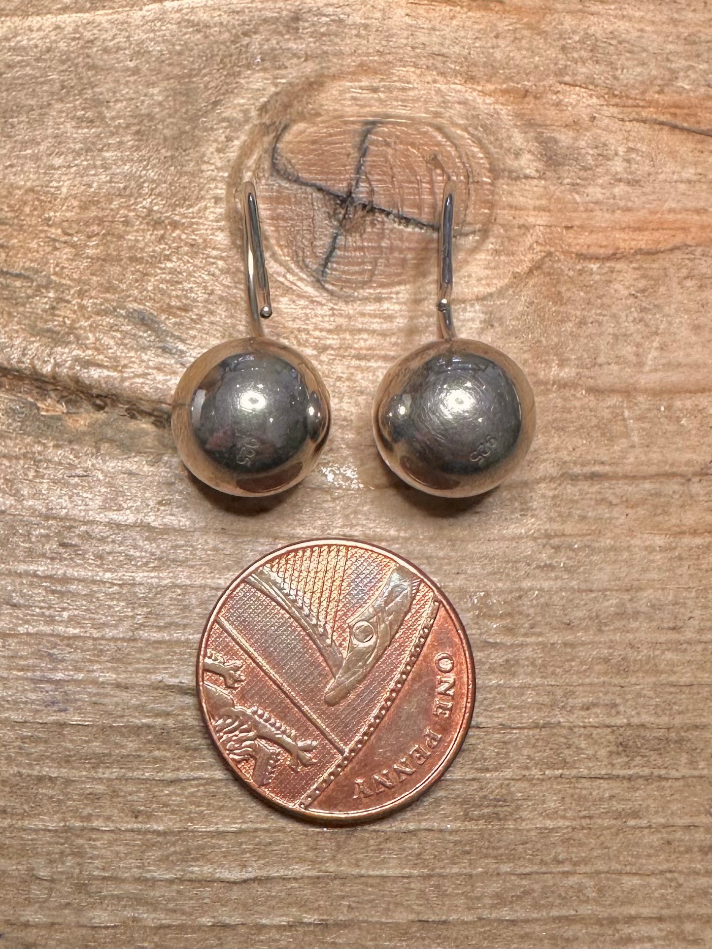 Modern 2000 Ball 925 Silver Earrings