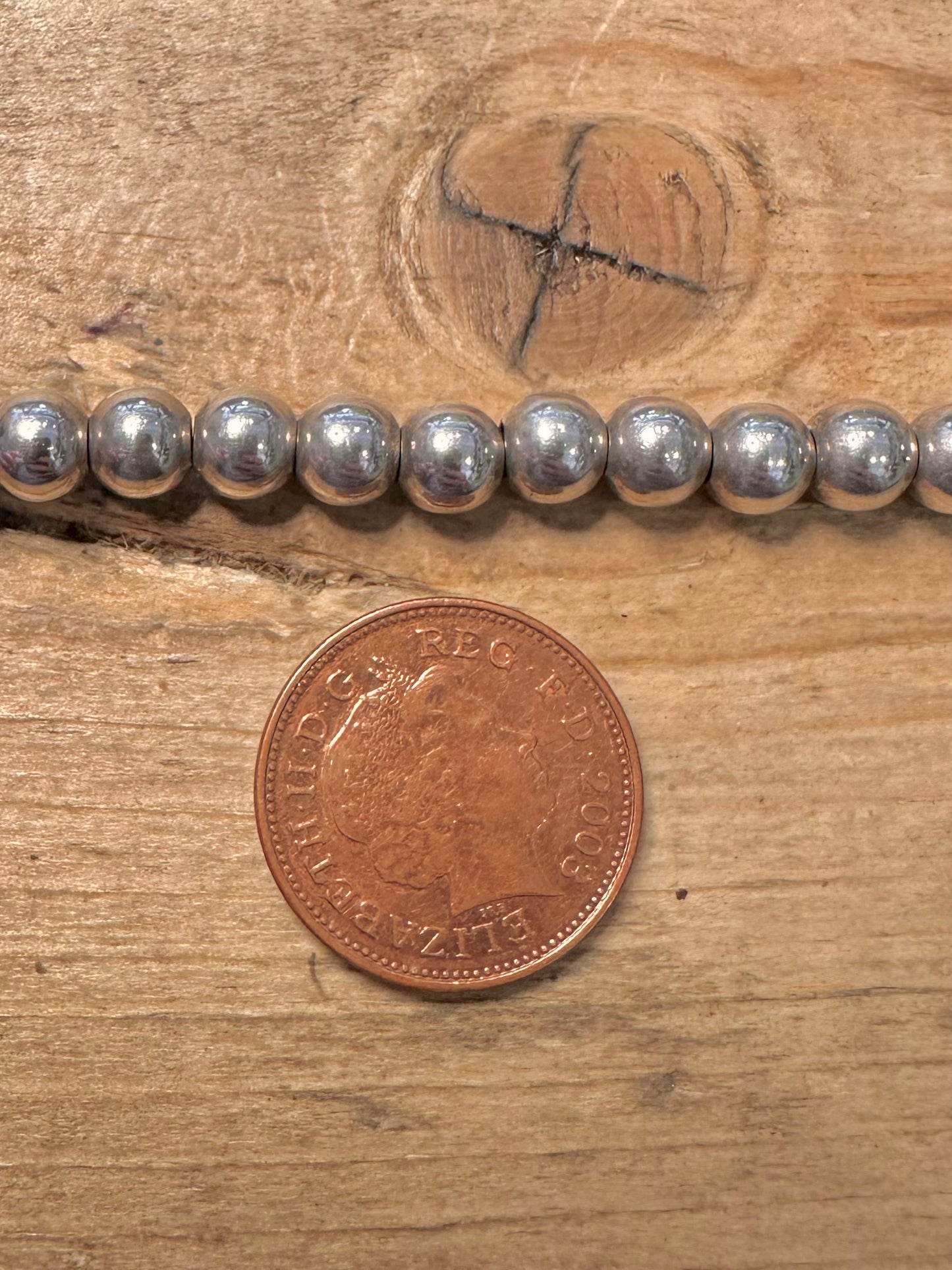 Vintage Chunky Ball Chain 925 Silver 17 inch Necklace
