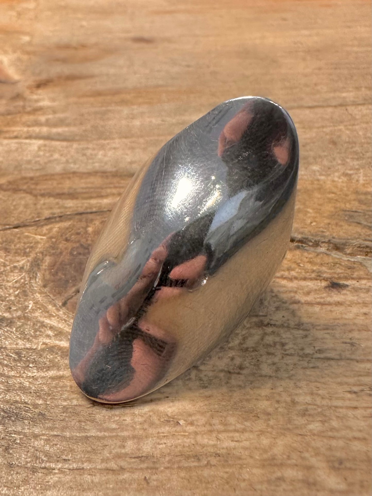 Abstract Long Wave 925 Silver Size R1/2 Ring